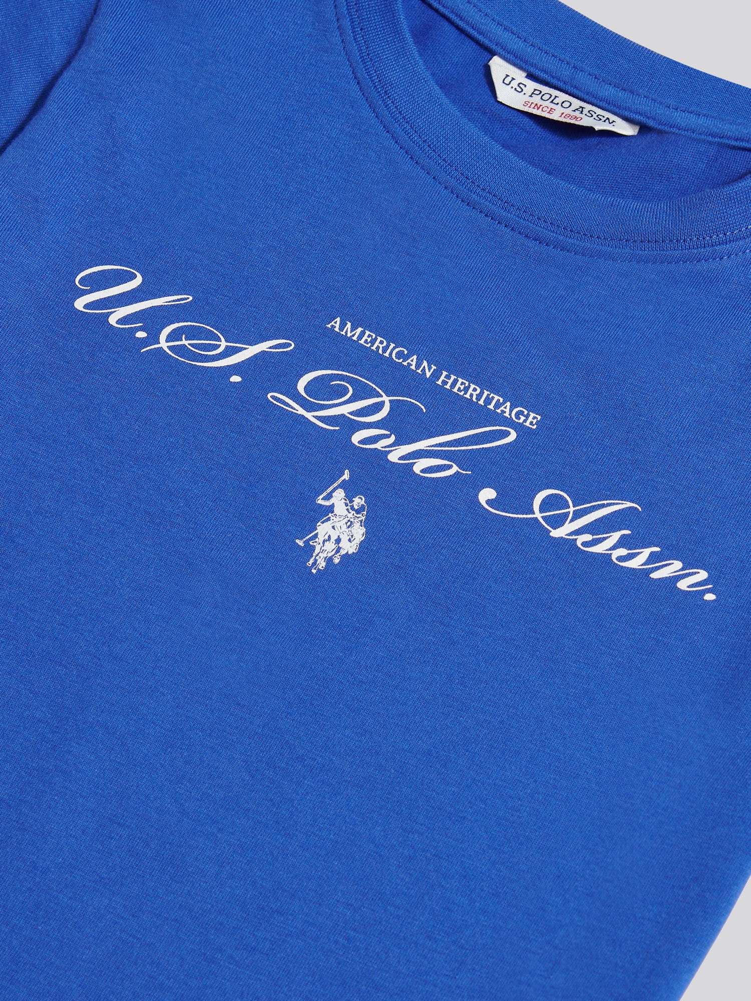 Girls Script Logo Cap Sleeve T-Shirt Dazzling Blue - Image 7