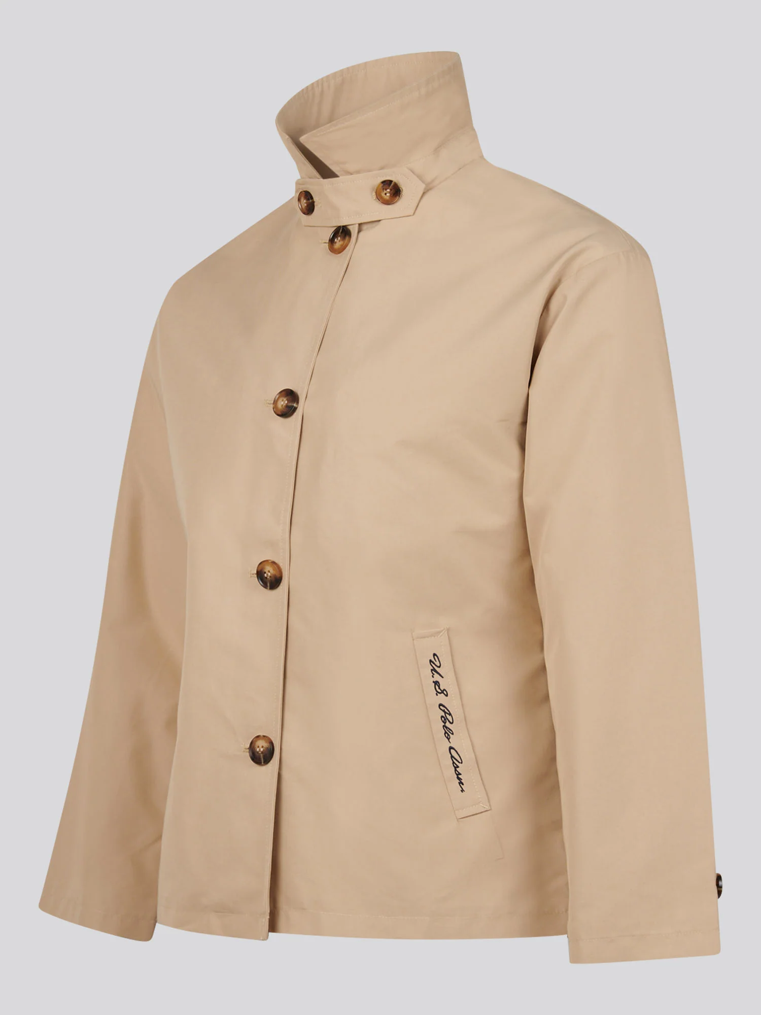 Womens Water Resistant Short Trench Coat Irish Cream - Image 8