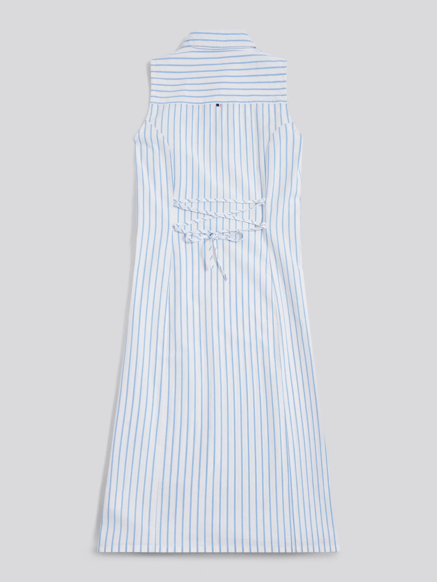 Womens Sleeveless Tie Back Midi Shirt Dress Open Air - Image 7