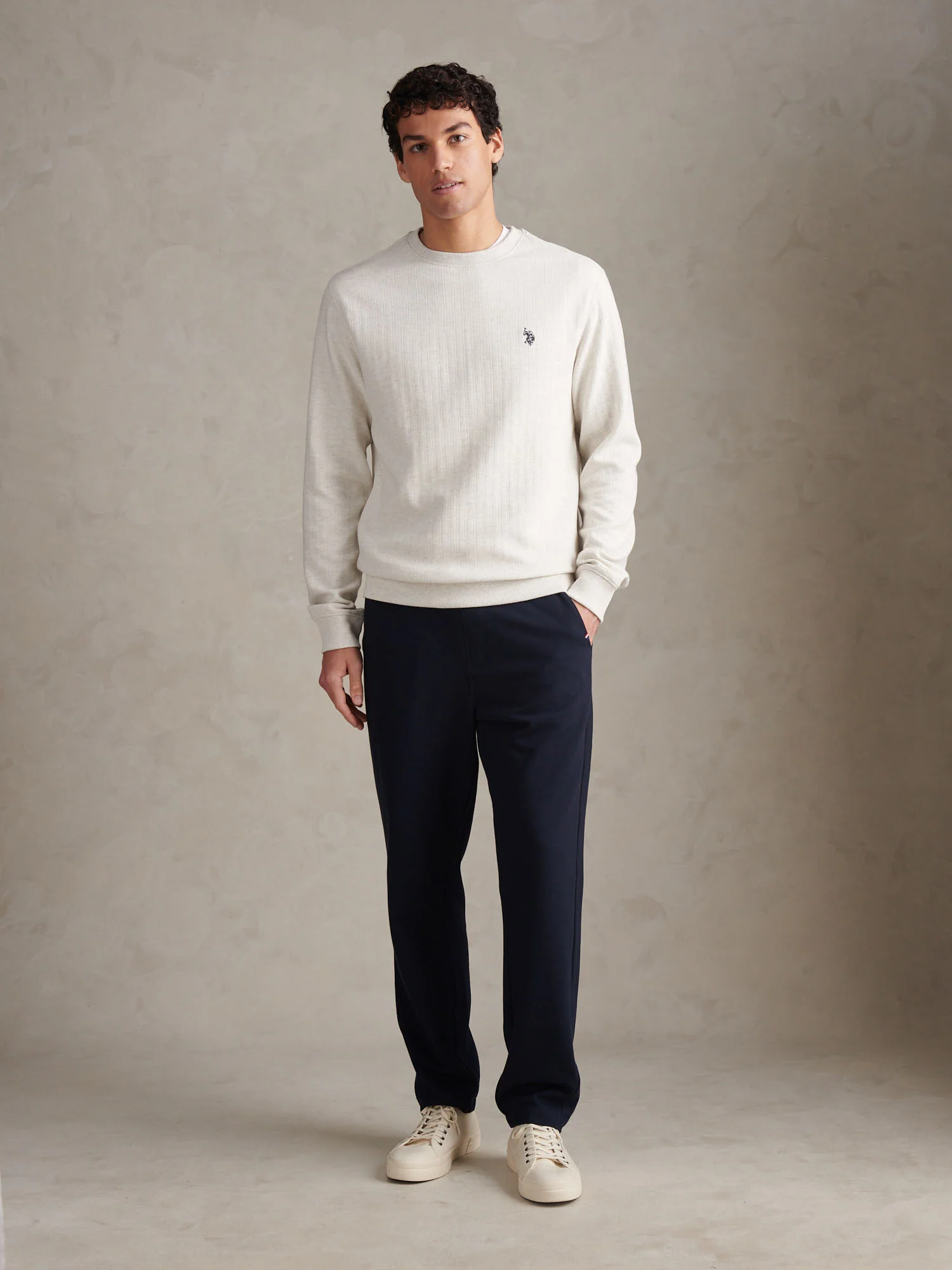 Mens Jersey Double Horsemen Trousers Dark Sapphire Navy - Image 3