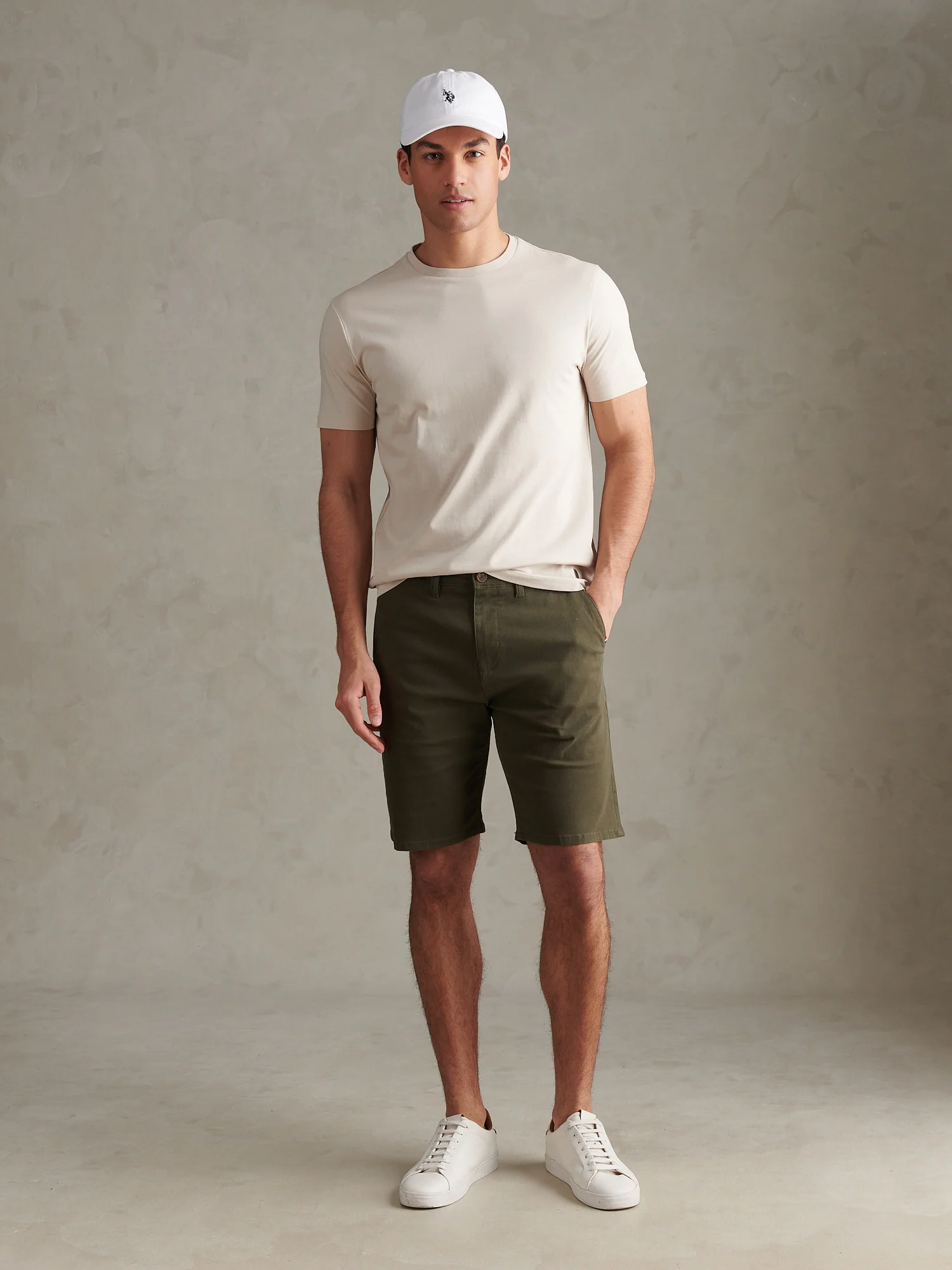 Mens Smart Mercerised T-Shirt Beige - Image 3