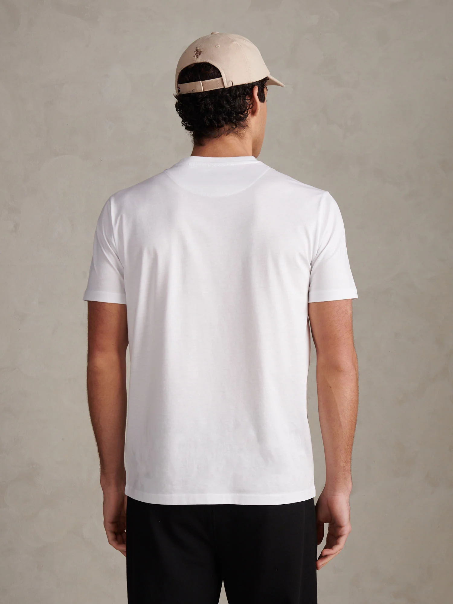 Mens Smart Mercerised T-Shirt Bright White - Image 4
