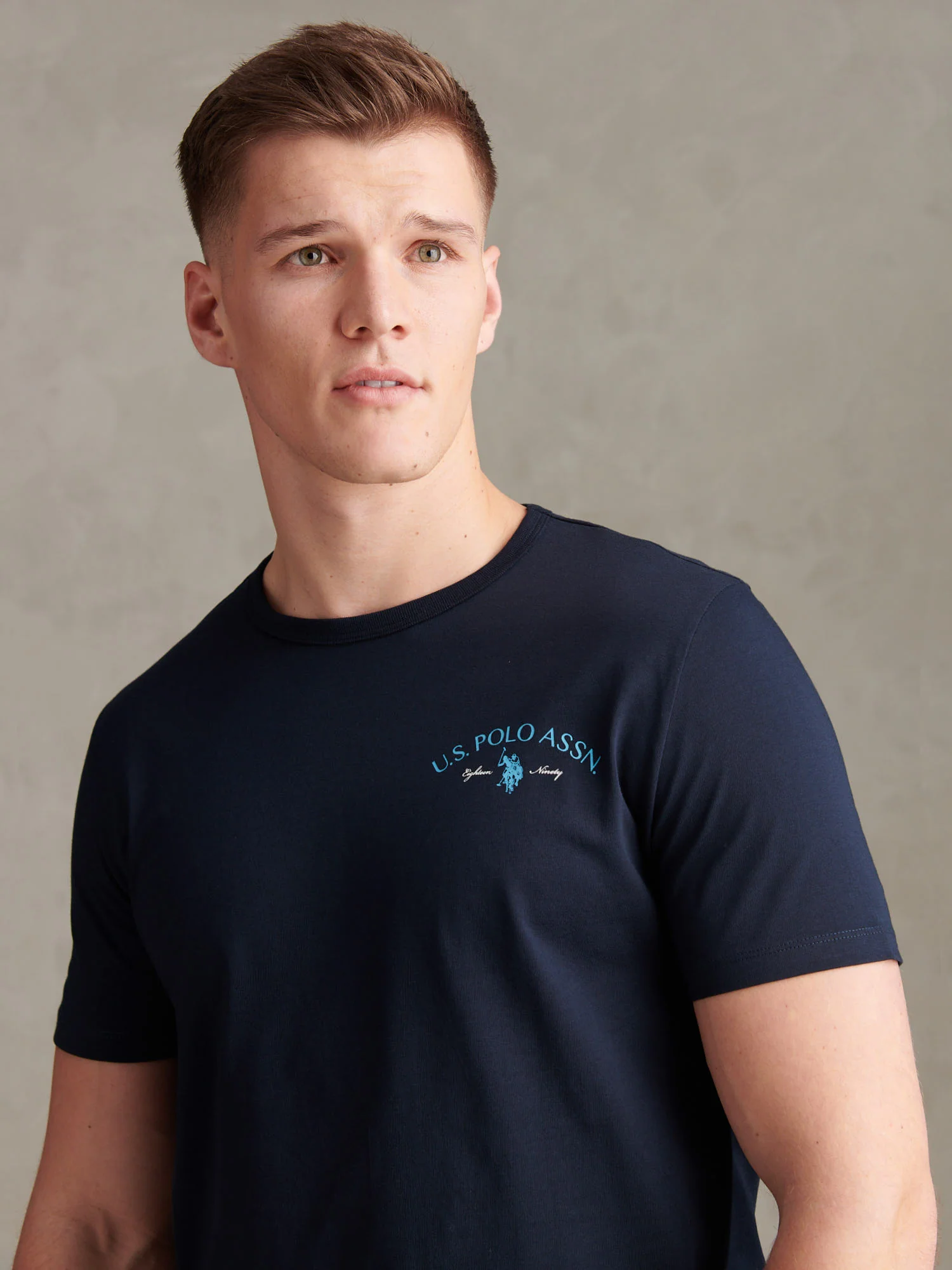 Mens Spirit Of Sport Back Graphic T-Shirt Dark Sapphire Navy - Image 2