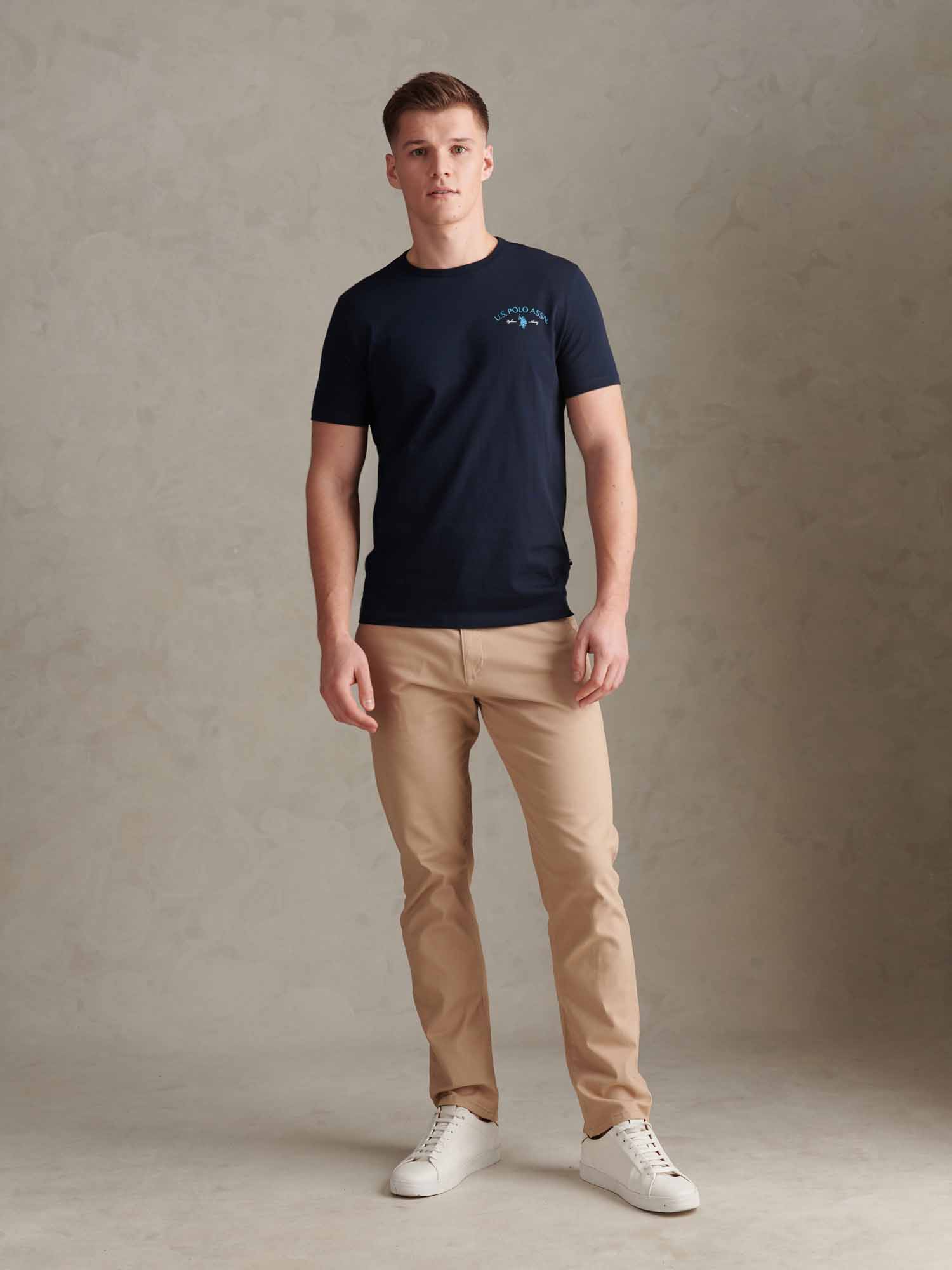 Mens Spirit Of Sport Back Graphic T-Shirt Dark Sapphire Navy - Image 6