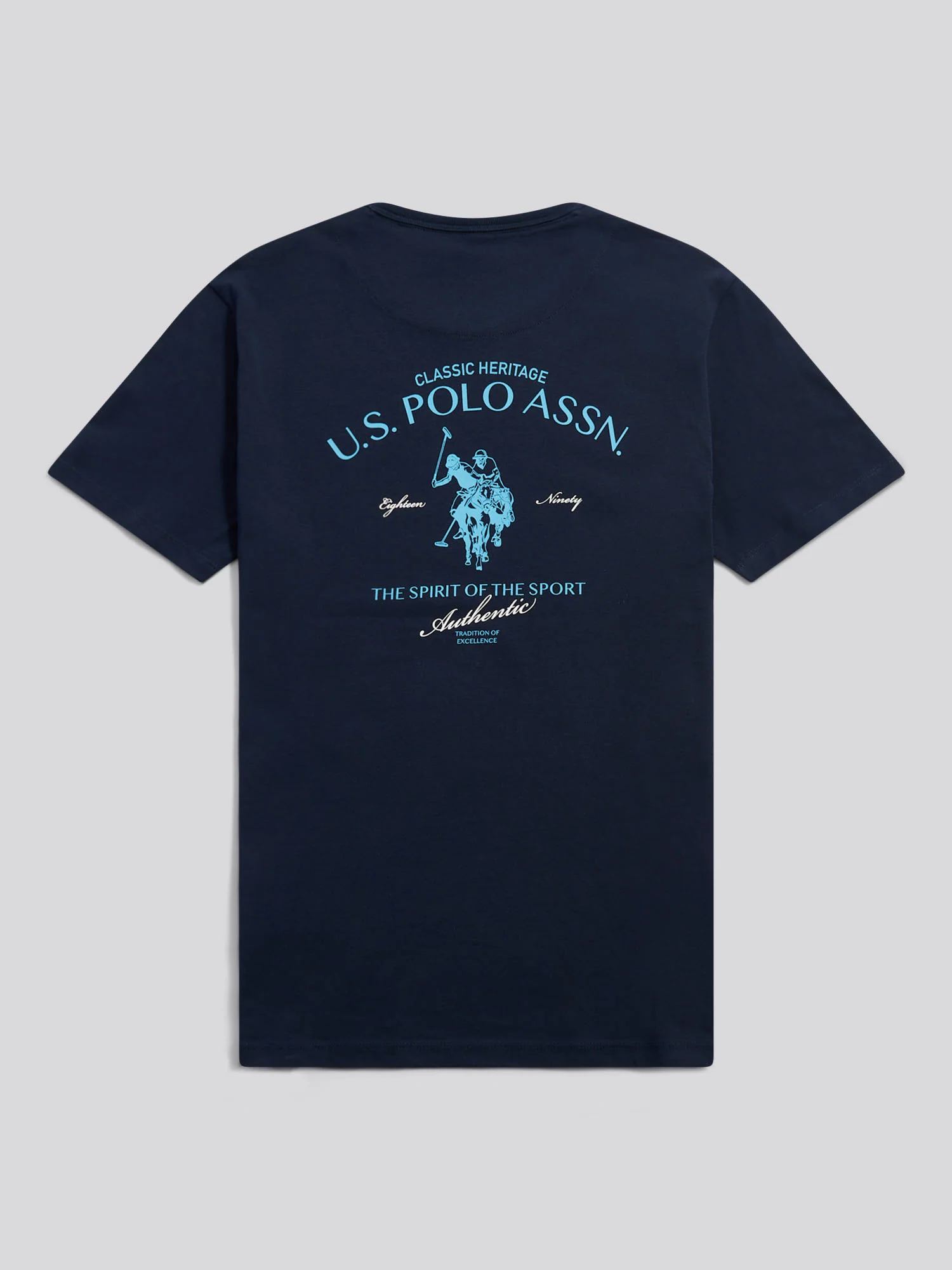 Mens Spirit Of Sport Back Graphic T-Shirt Dark Sapphire Navy - Image 8