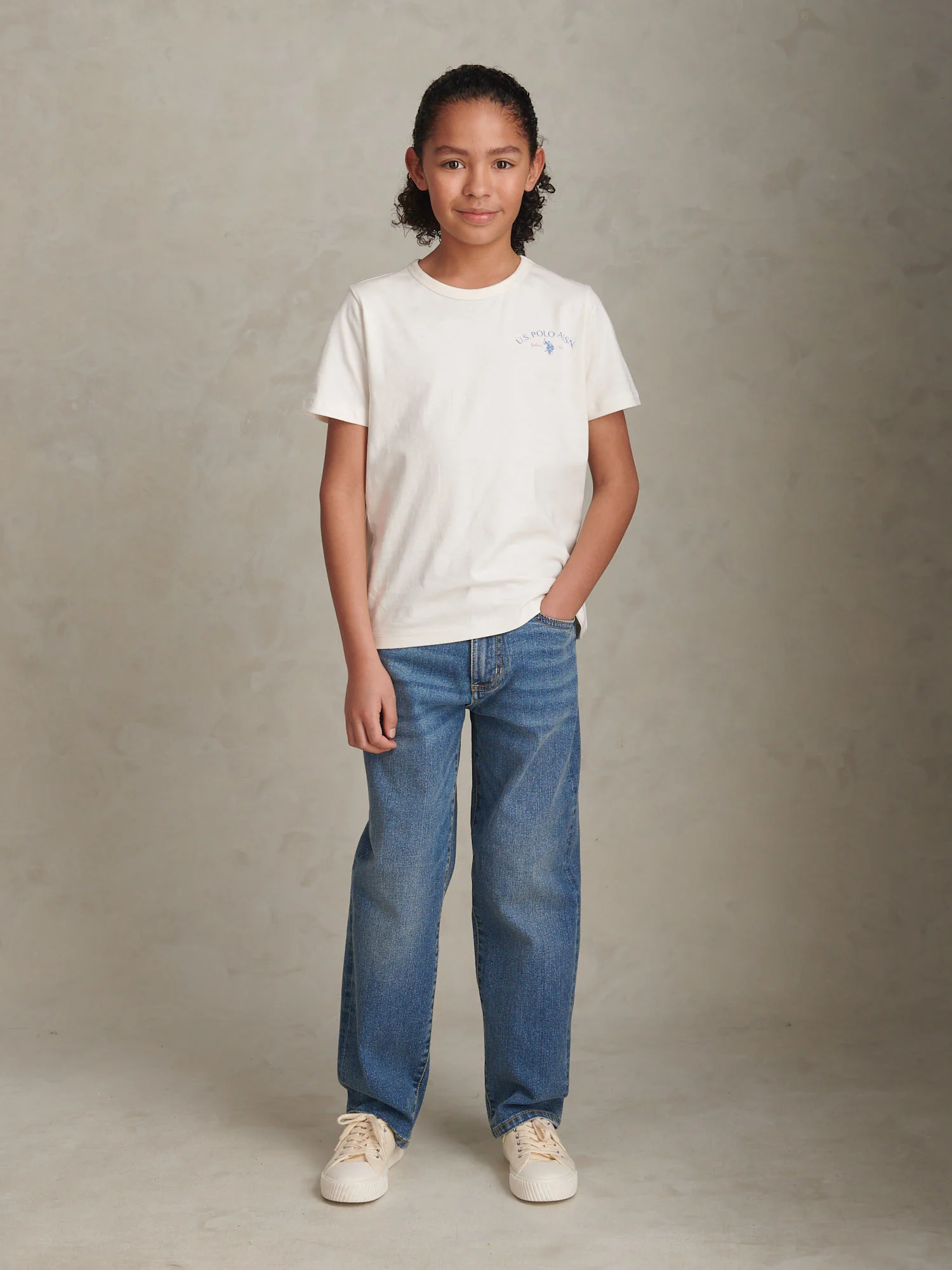 Boys Spirit Of Sport Back Graphic T-Shirt Whisper White - Image 3