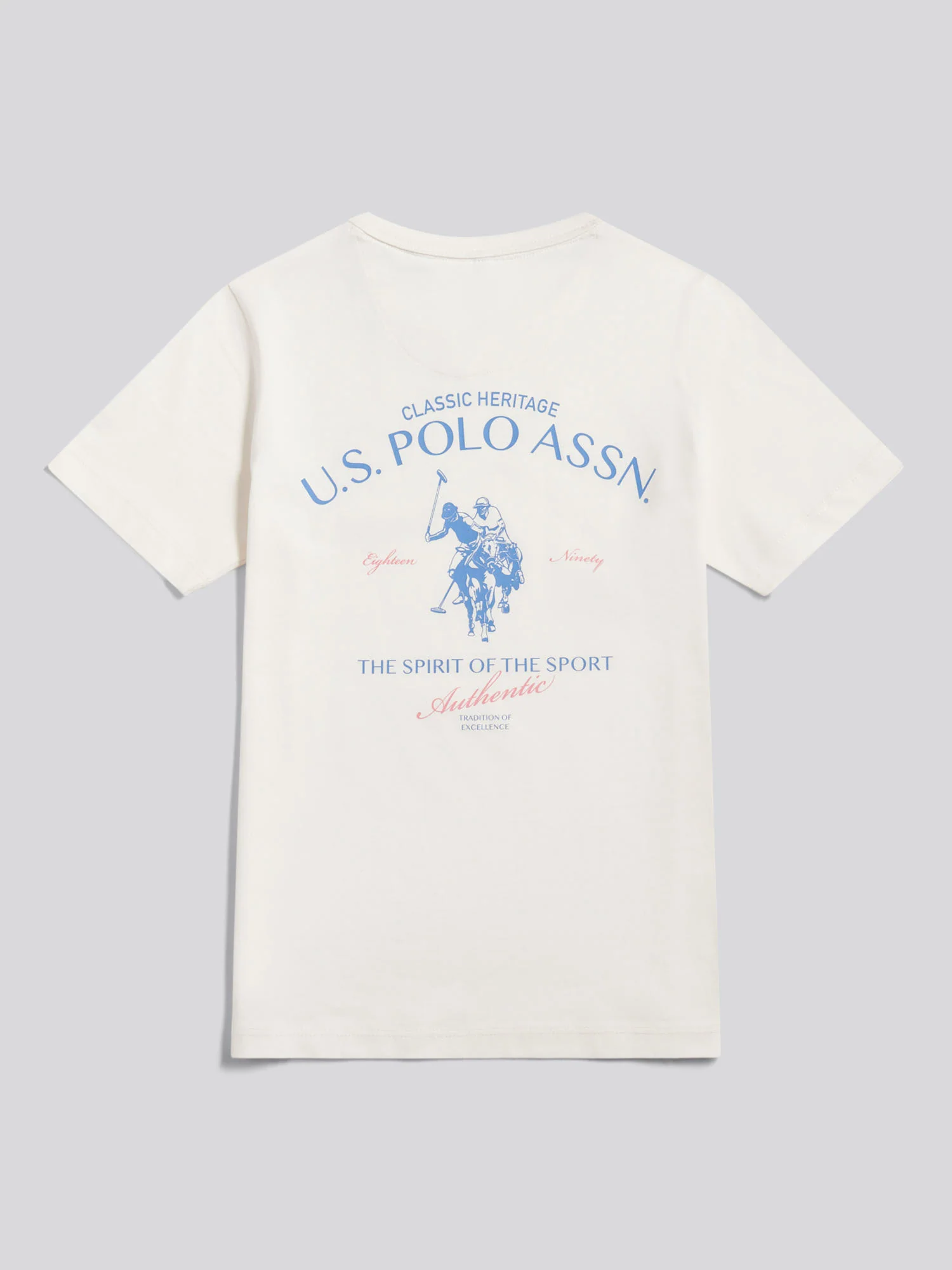 Boys Spirit Of Sport Back Graphic T-Shirt Whisper White - Image 7