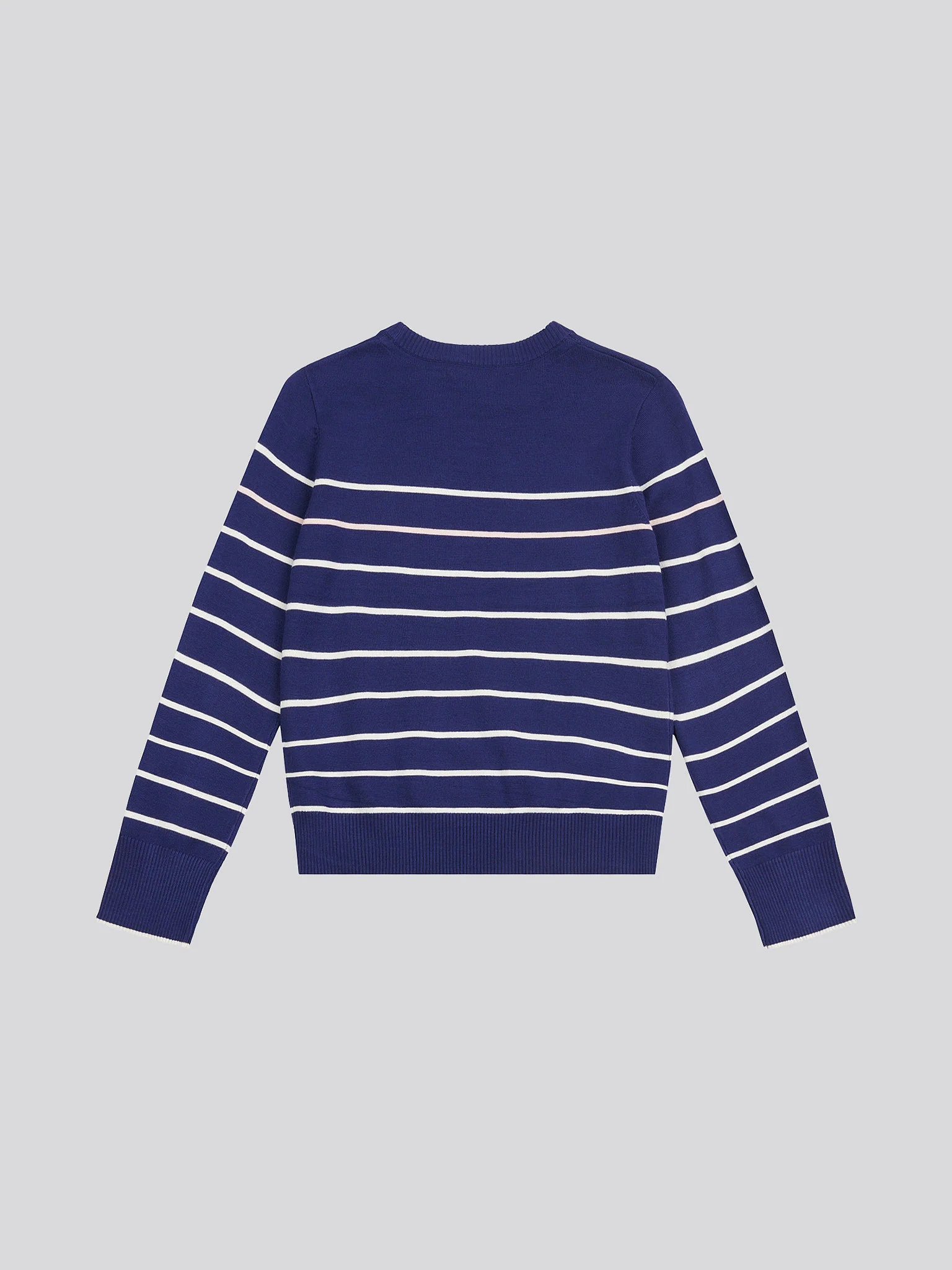 Stripe Crew Jumper Midnight Blue - Image 6