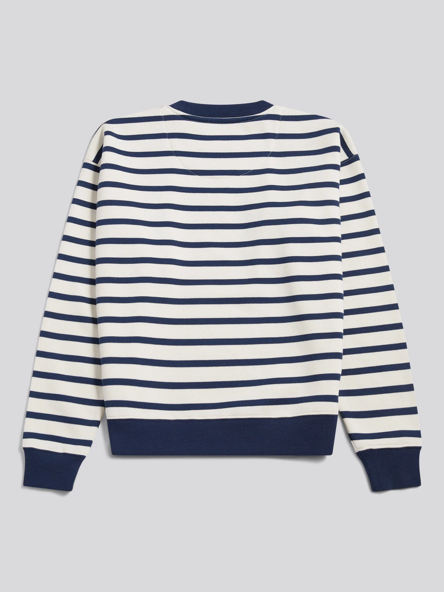 Womens Stripe Crew Neck Sweatshirt Marshmallow - Image 6