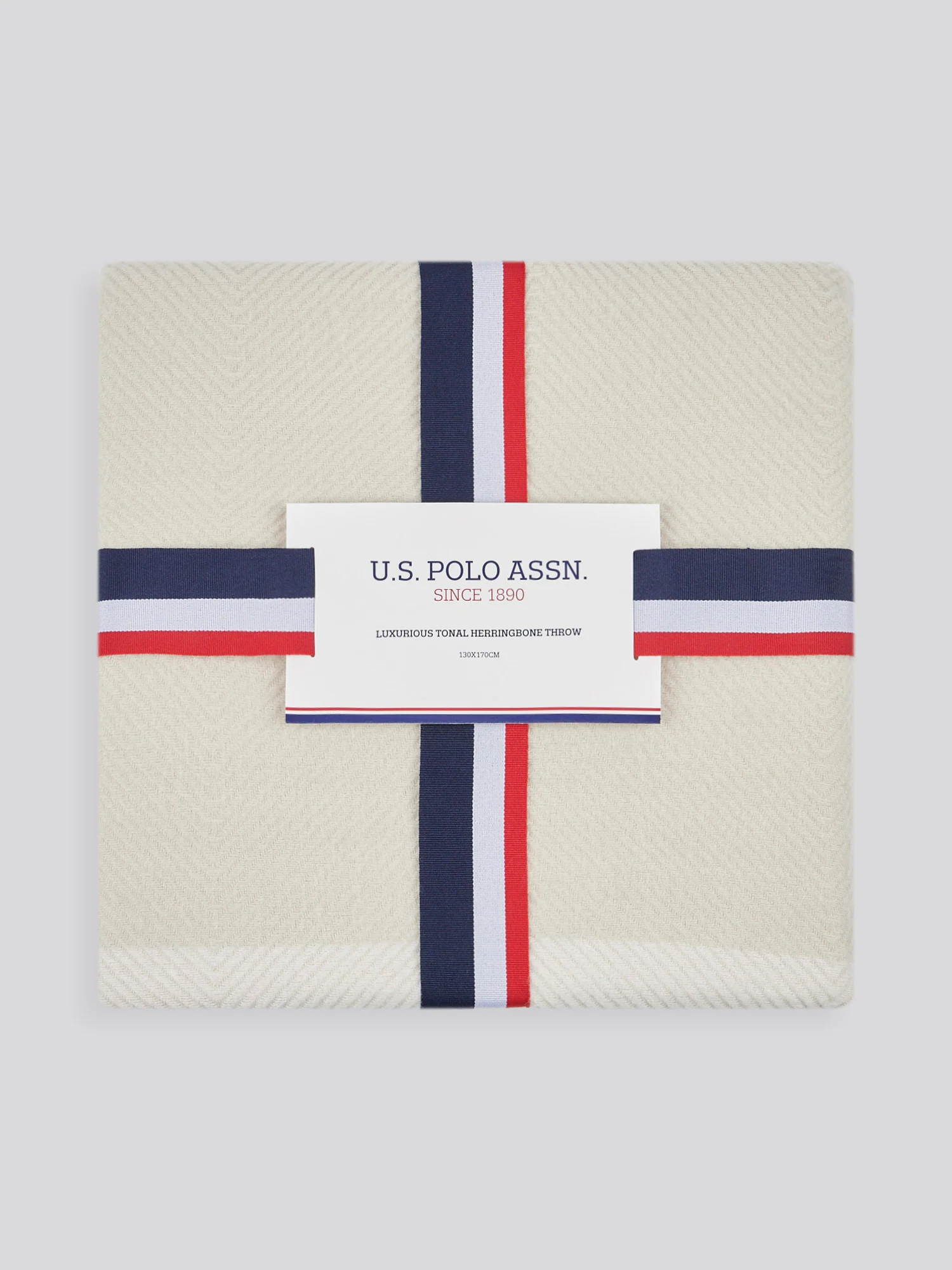 Tonal Herringbone Boxed Throw Vapor Blue - Image 3