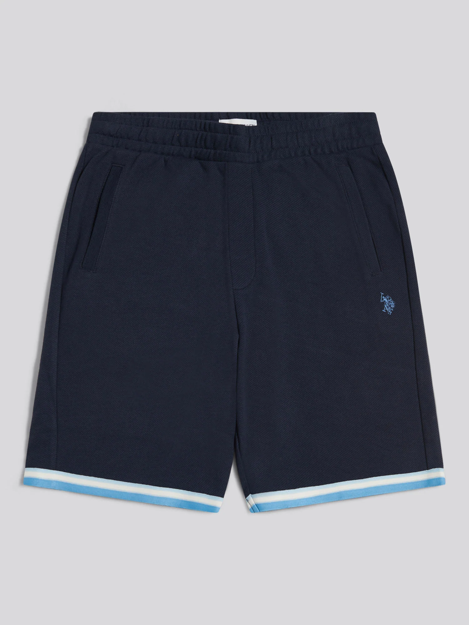 Mens Twill Taped Sweat Shorts Dark Sapphire Navy - Image 5