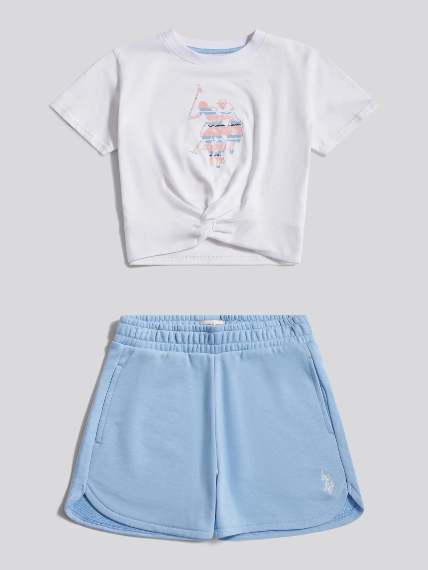 Girls Twist Front Graphic T-Shirt & Shorts Set Open Air - Image 7
