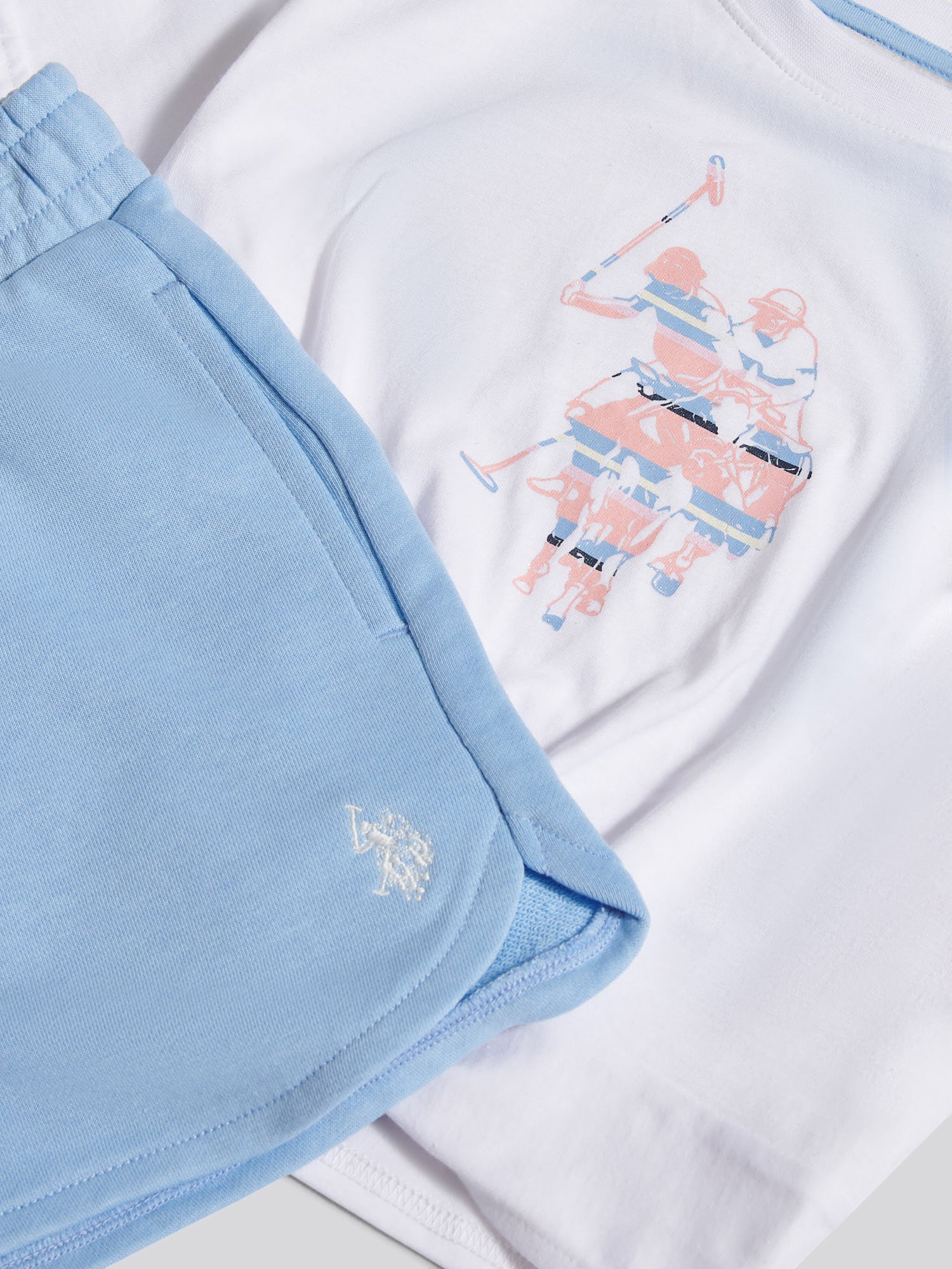 Girls Twist Front Graphic T-Shirt & Shorts Set Open Air - Image 9