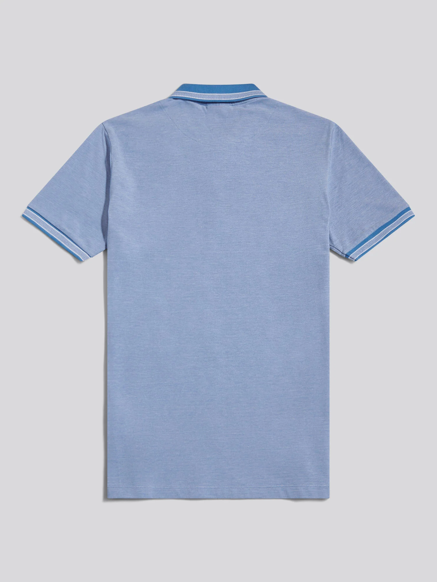 Mens Two Tone Tipped Pique Polo Shirt Riviera - Image 6