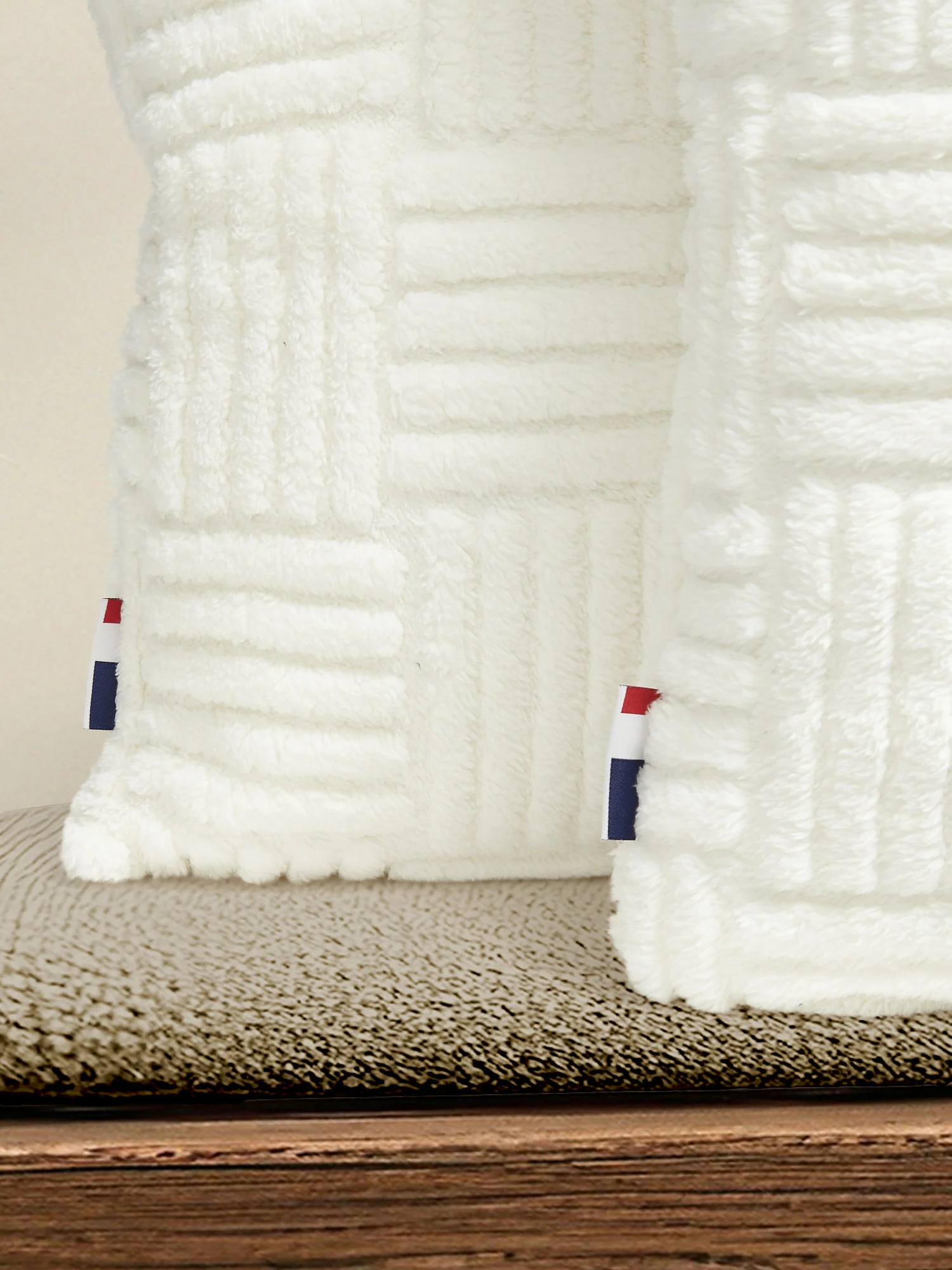 Premium Terrazzo Jacquard 2-Cushion Set in Bright White - Image 2