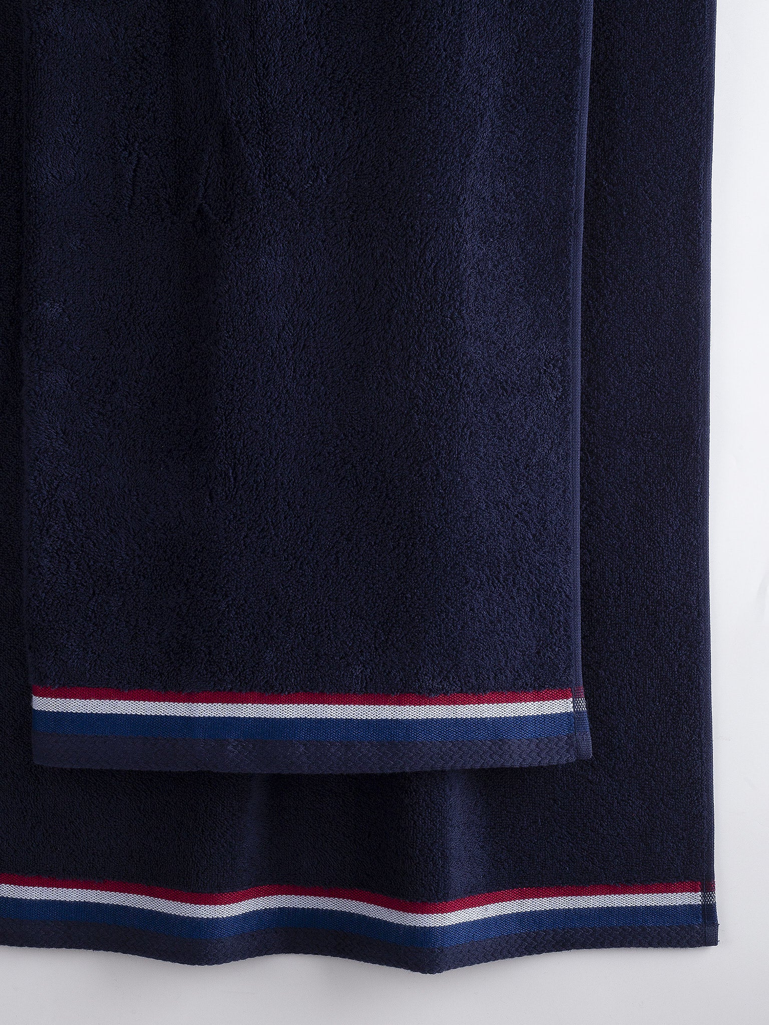 Pure Cotton Brand Stripe Towel Bale in Navy Iris - Image 3