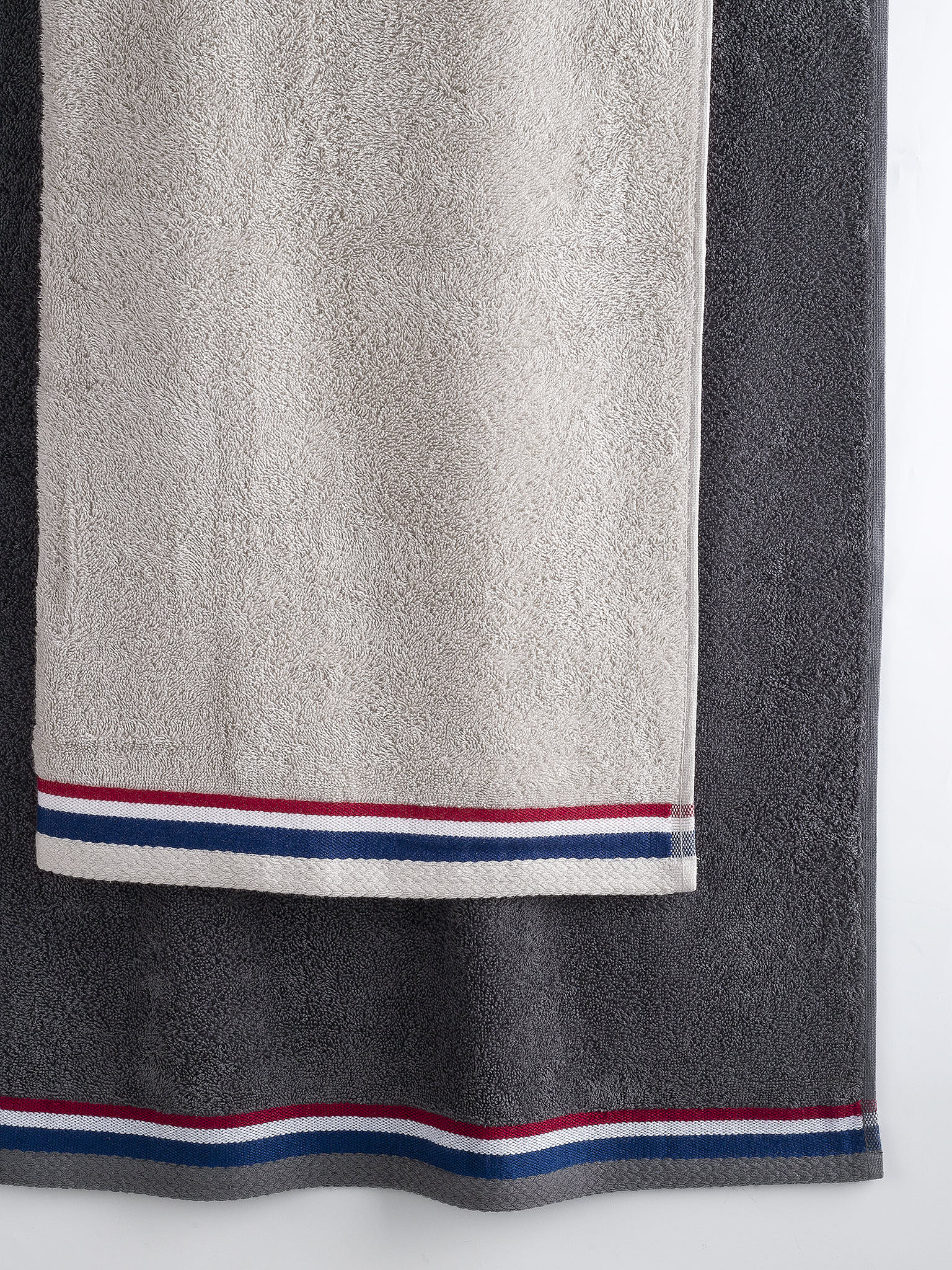 Pure Cotton Brand Stripe Towel Bale in Vapor Blue - Image 2