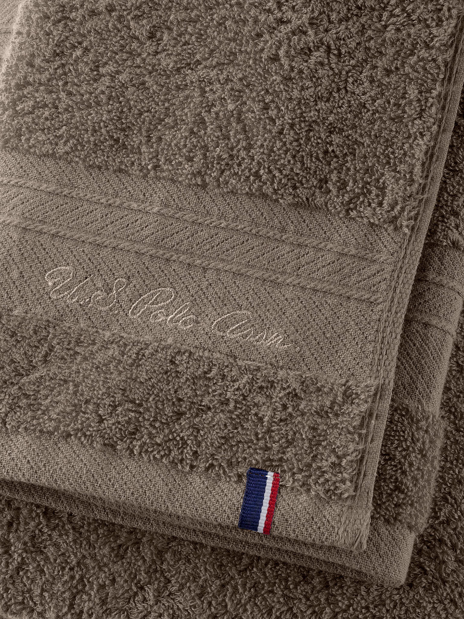 Super Soft Pure Cotton Towel in Taupe Grey - Image 2