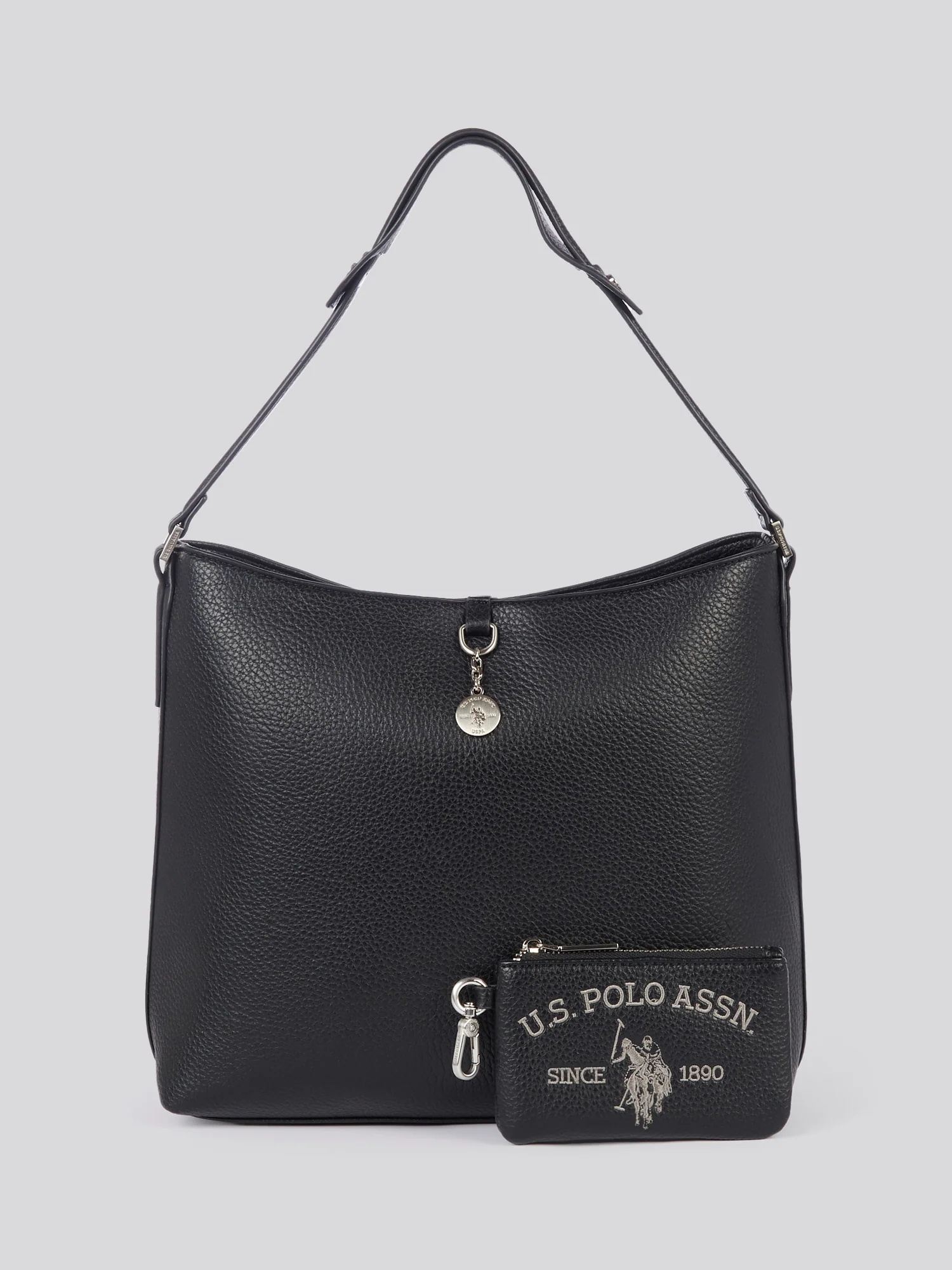 U.S. Polo Assn. Womens Breezy Hobo Bag in Black - Image 4