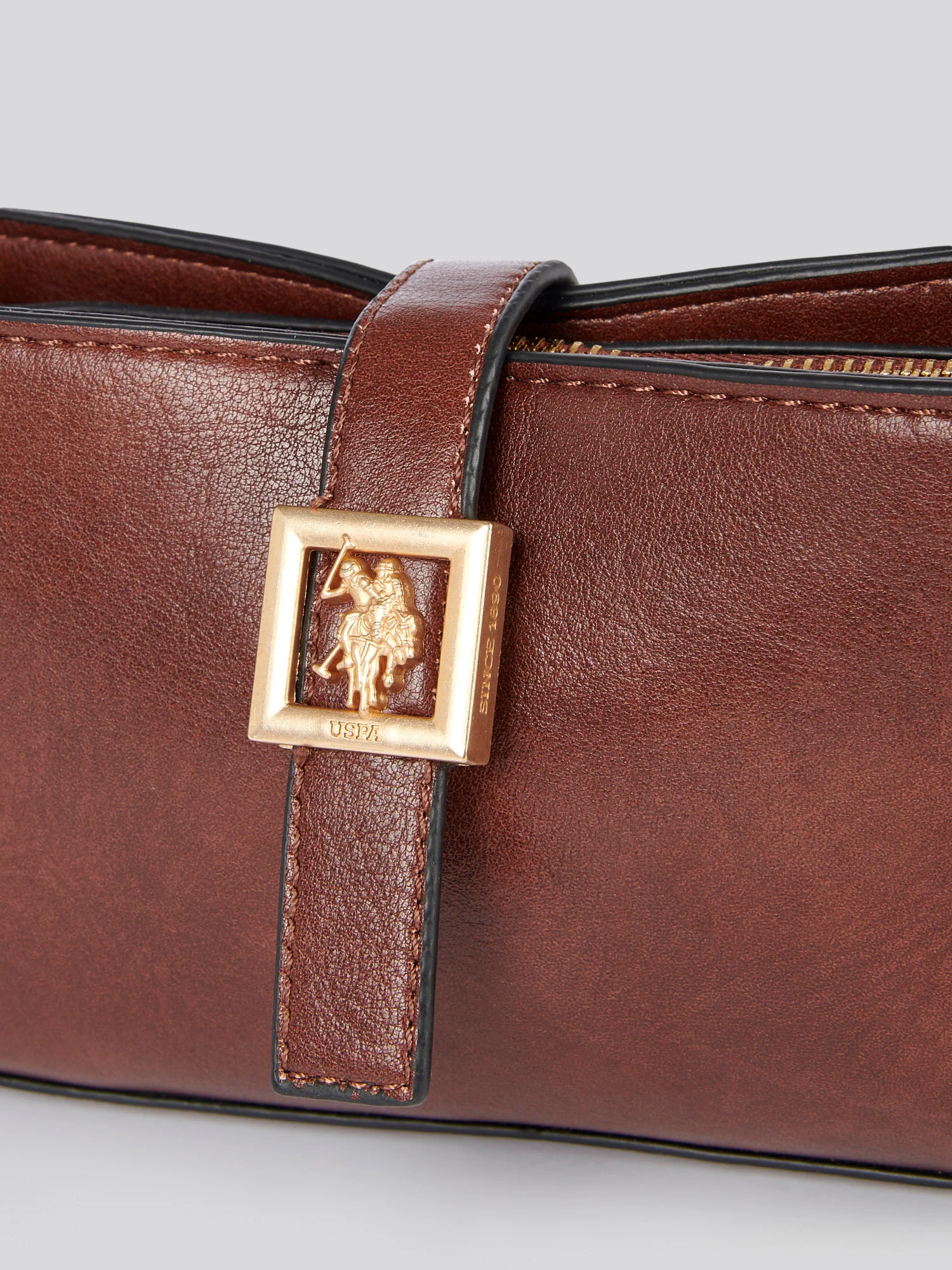 U.S. Polo Assn. Womens Caring Mini Hobo Bag in Brown - Image 5