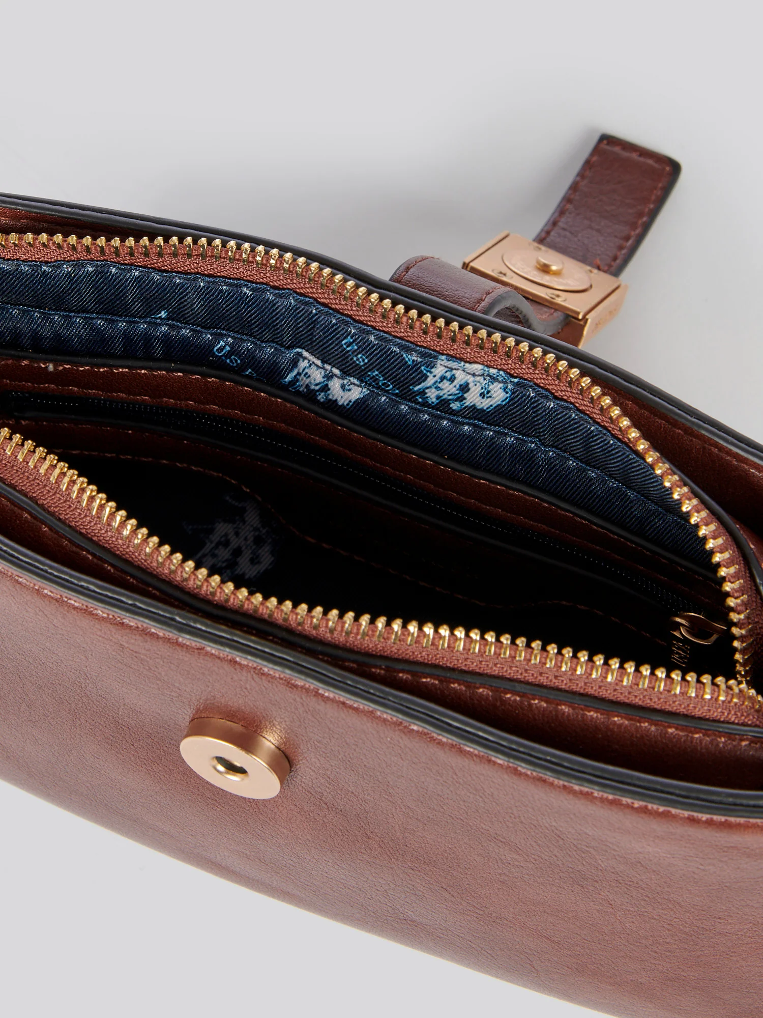 U.S. Polo Assn. Womens Caring Mini Hobo Bag in Brown - Image 7