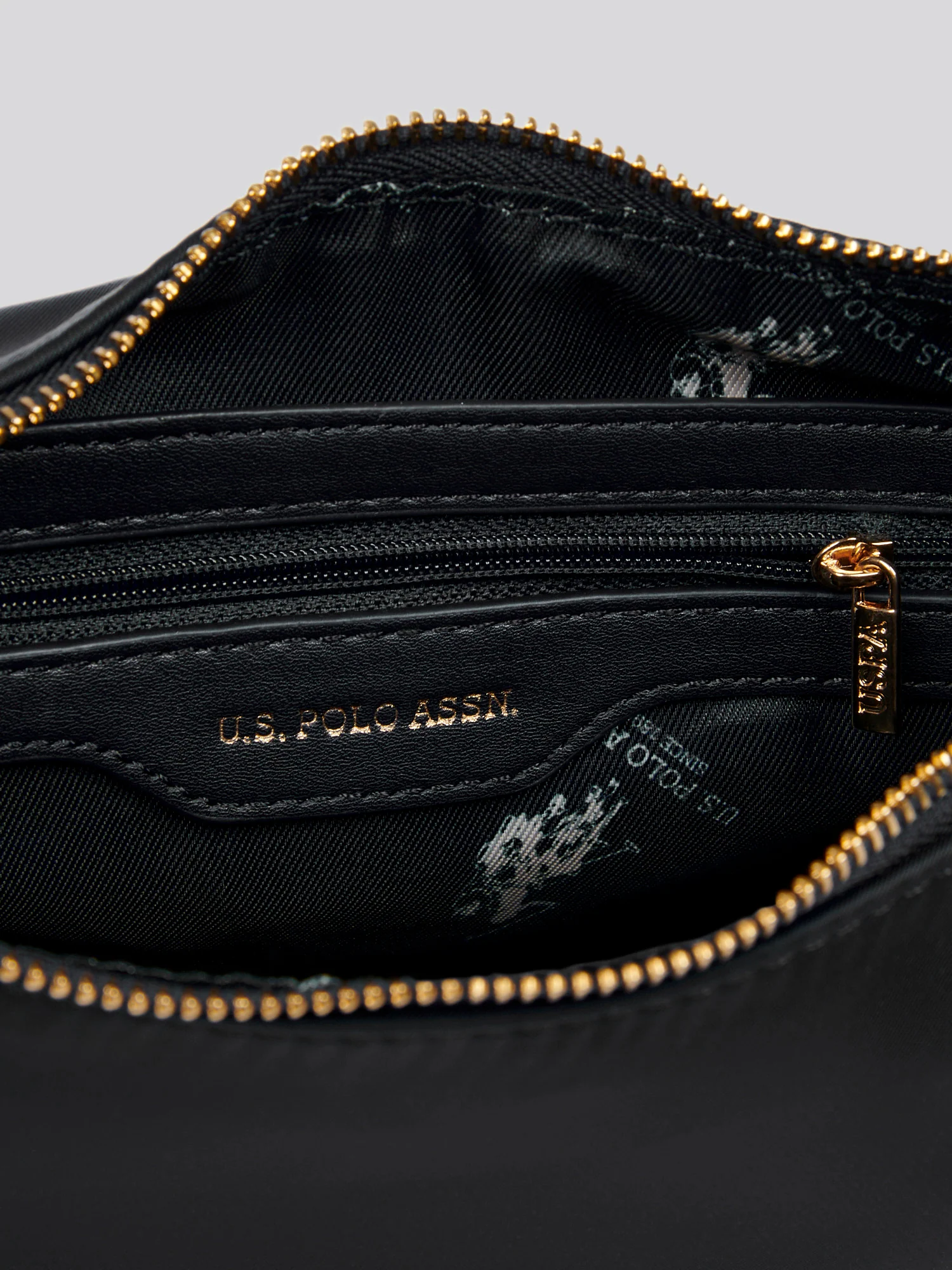 U.S. Polo Assn. Womens Houston Round Crossbody Bag in Black - Image 5
