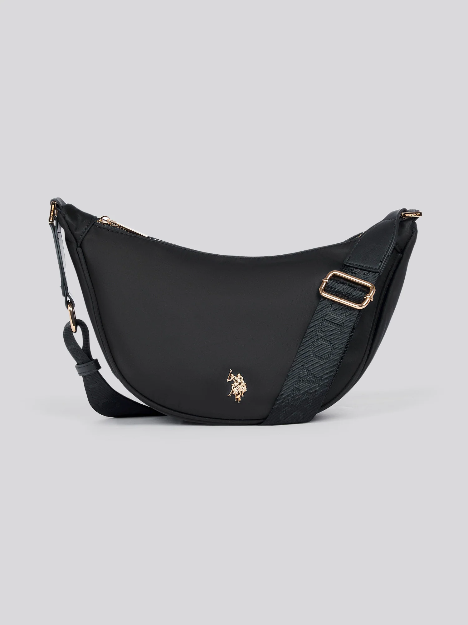 U.S. Polo Assn. Womens Houston Round Crossbody Bag in Black - Image 6