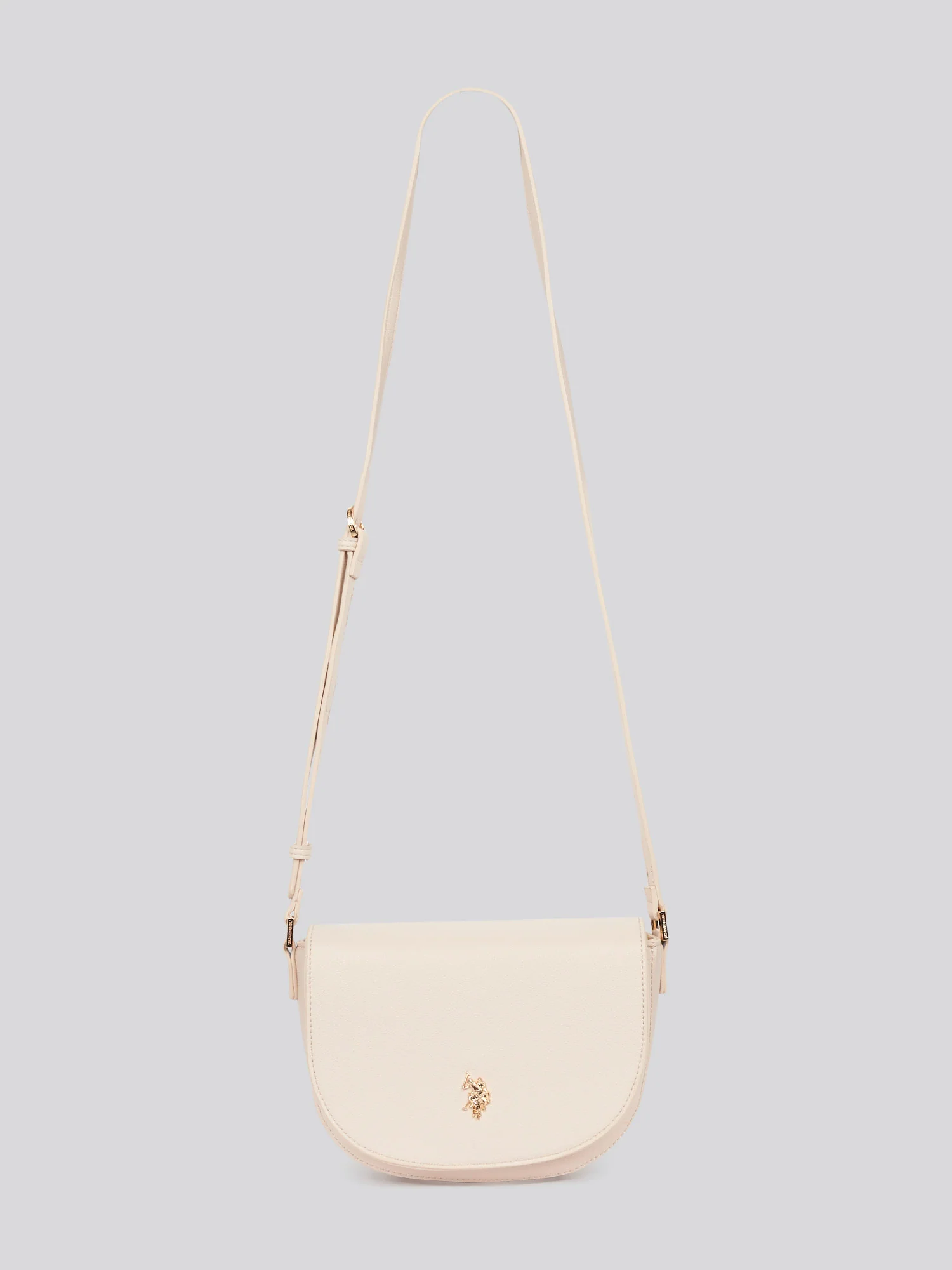 U.S. Polo Assn. Womens Jones Flap Crossbody Bag in Powder - Image 3