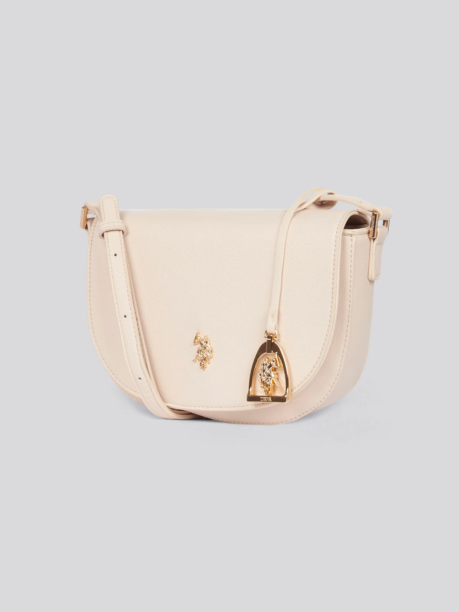 U.S. Polo Assn. Womens Jones Flap Crossbody Bag in Powder - Image 7
