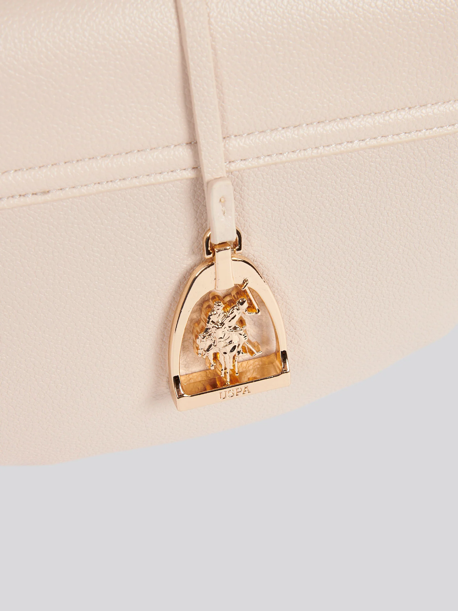 U.S. Polo Assn. Womens Jones Flap Crossbody Bag in Powder - Image 9