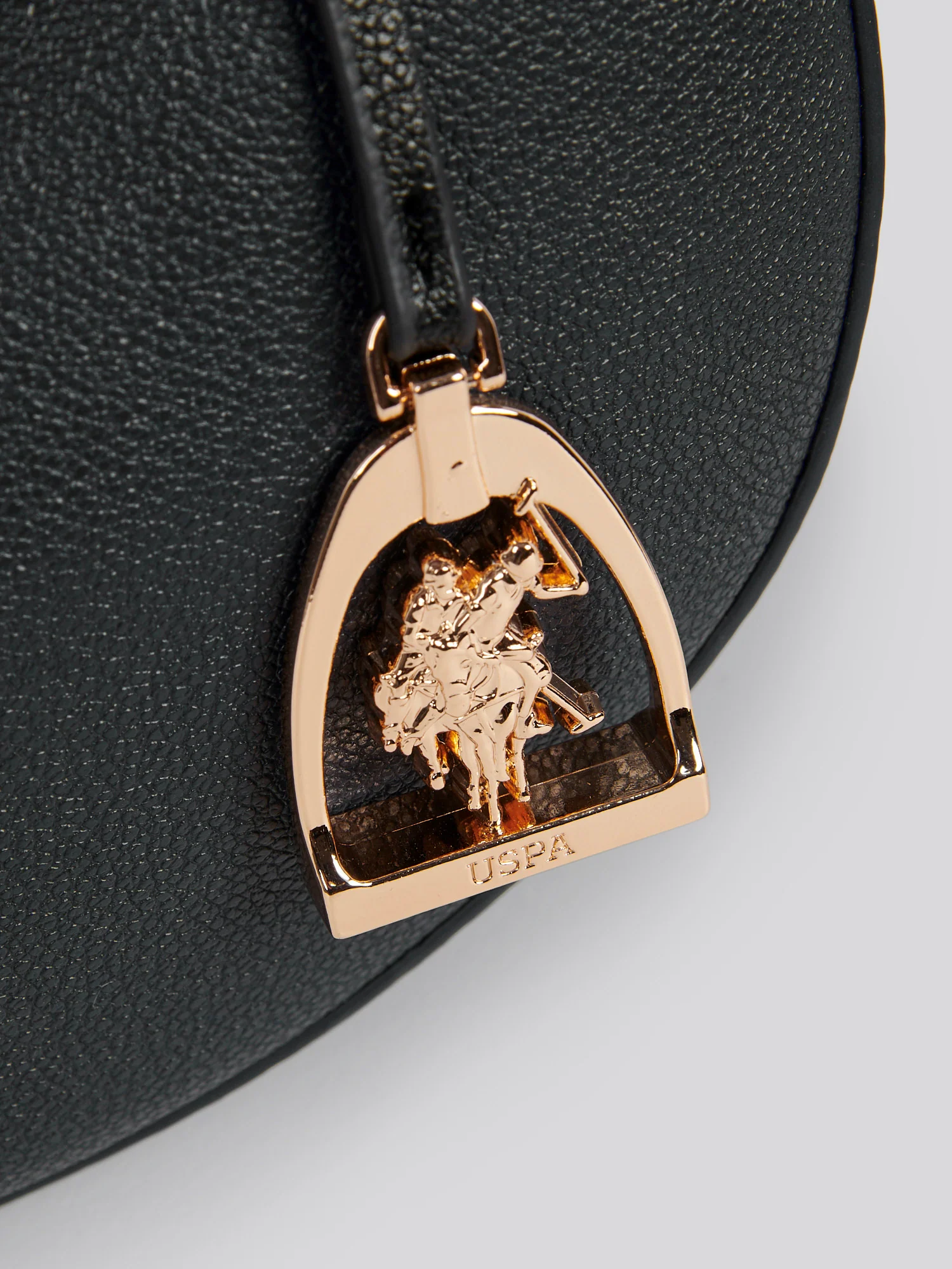 U.S. Polo Assn. Womens Jones Small Round Hobo Bag in Black - Image 3