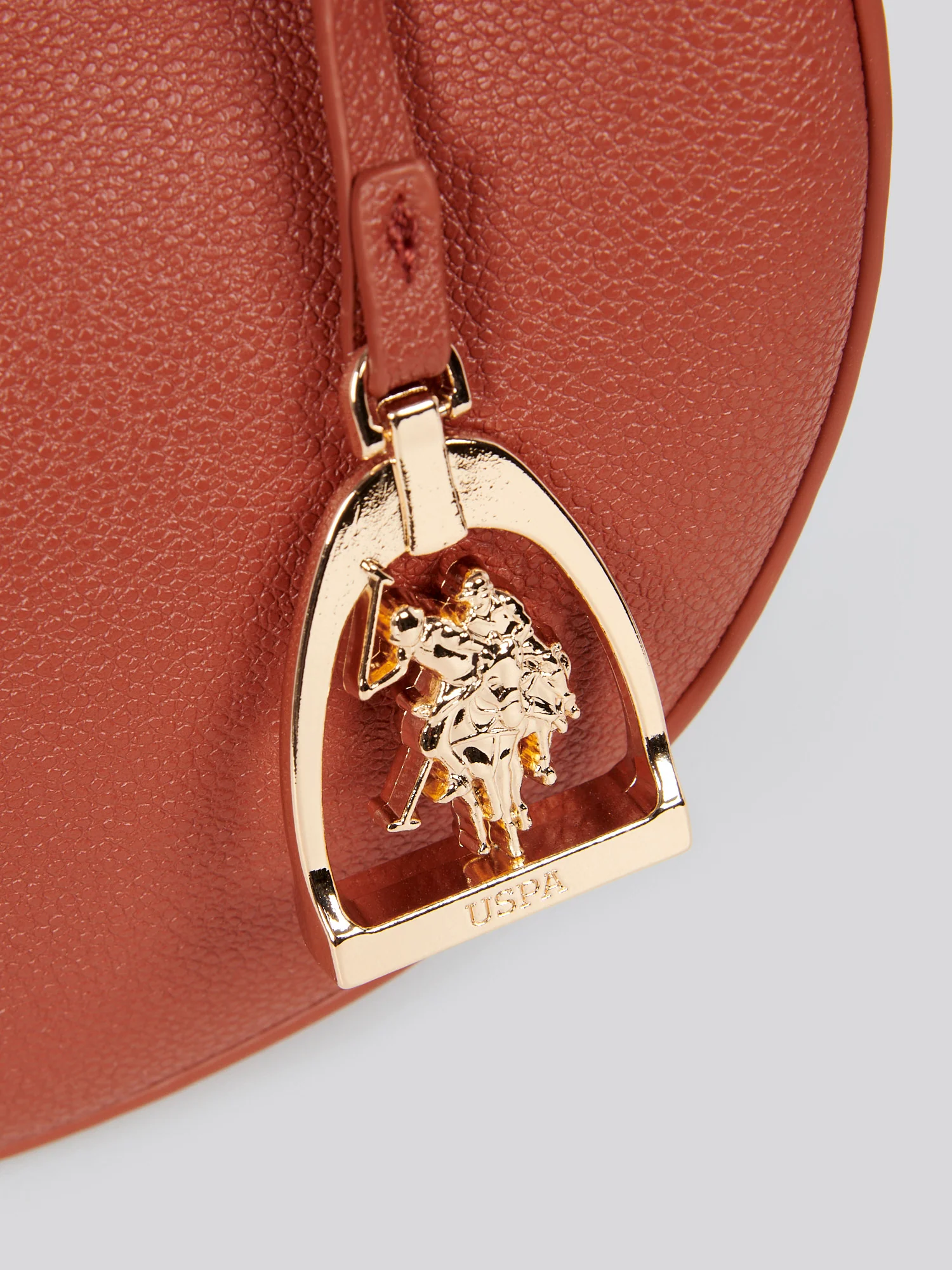 U.S. Polo Assn. Womens Jones Small Round Hobo Bag in Rust - Image 6