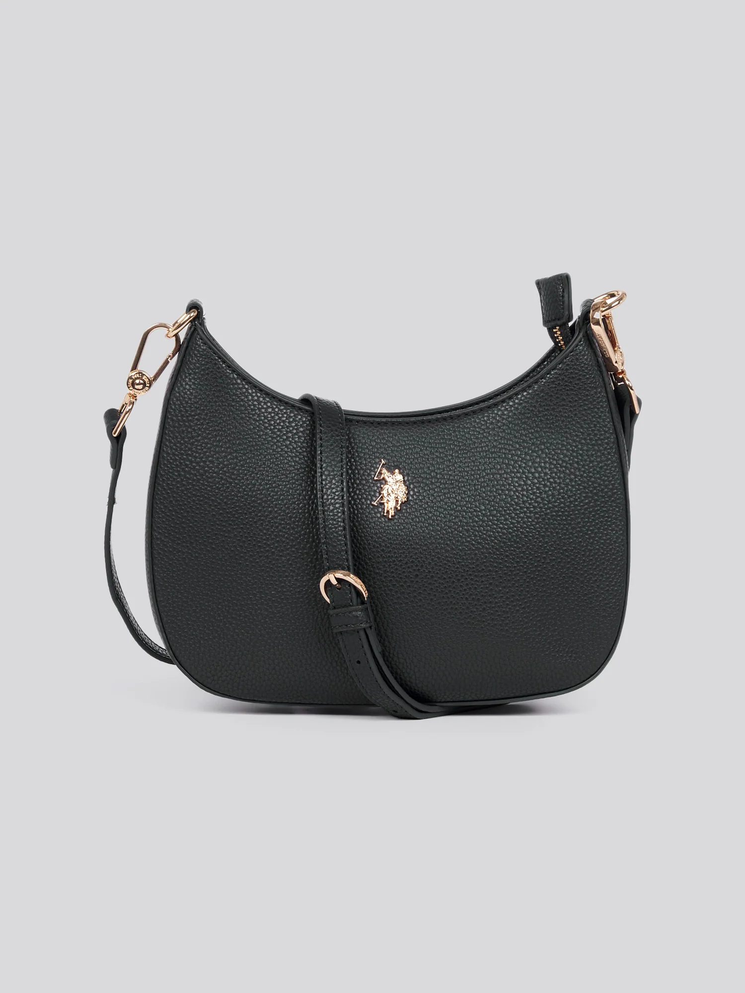 U.S. Polo Assn. Womens New Mansion Small Hobo Bag in Black - Image 2