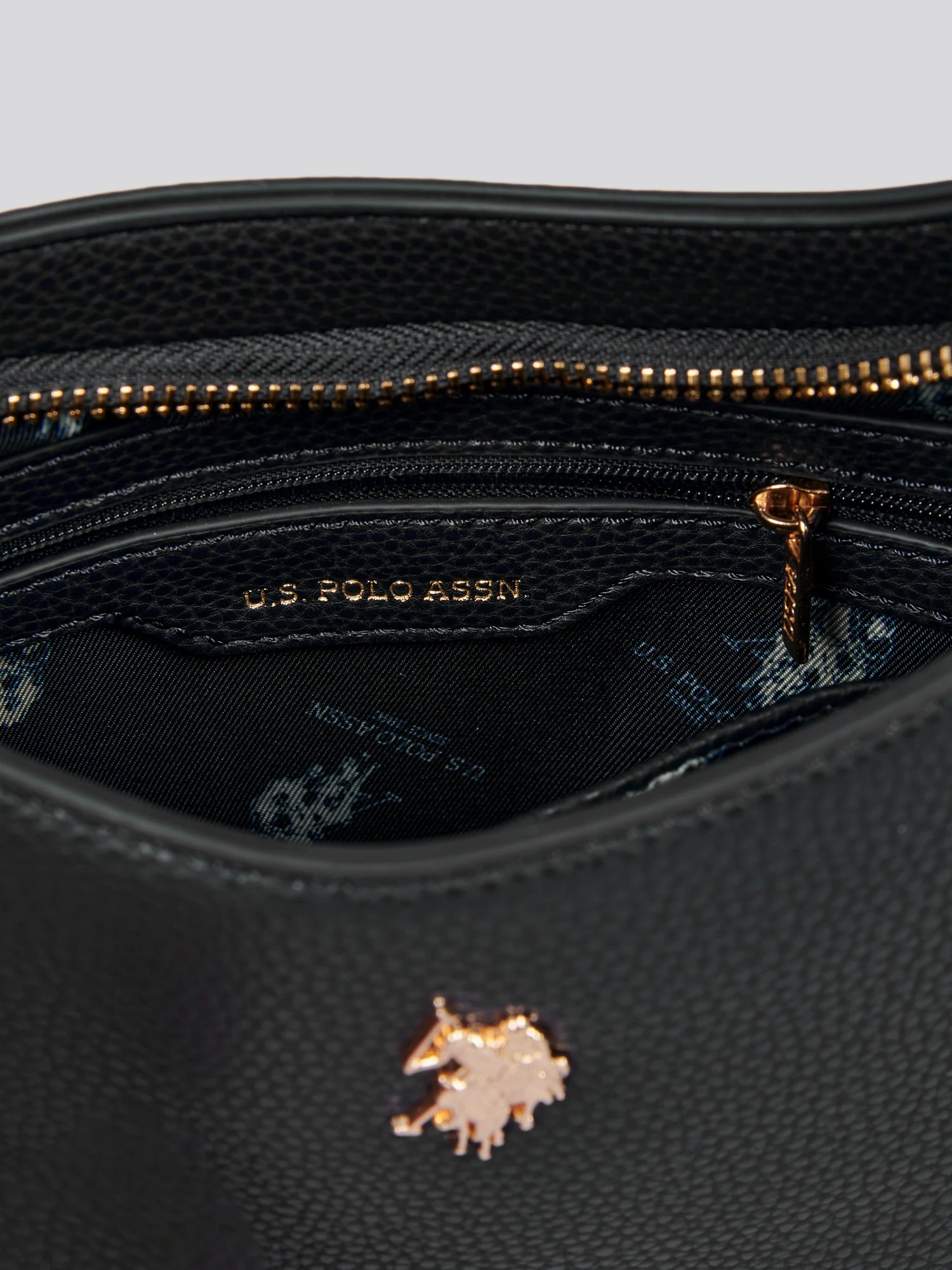 U.S. Polo Assn. Womens New Mansion Small Hobo Bag in Black - Image 5