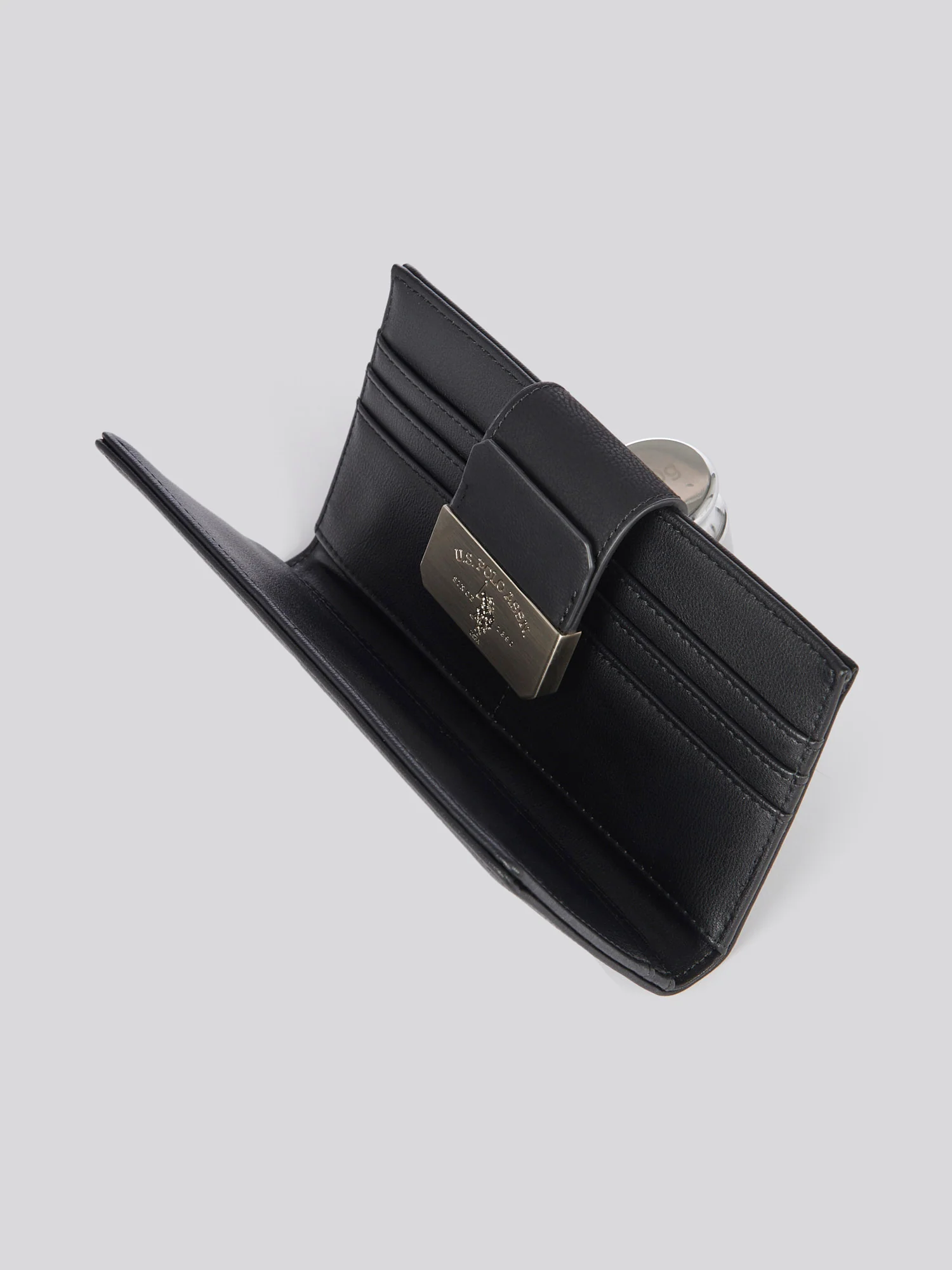 U.S. Polo Assn. Womens Romantic Large Card Holder Wallet in Black - Image 4