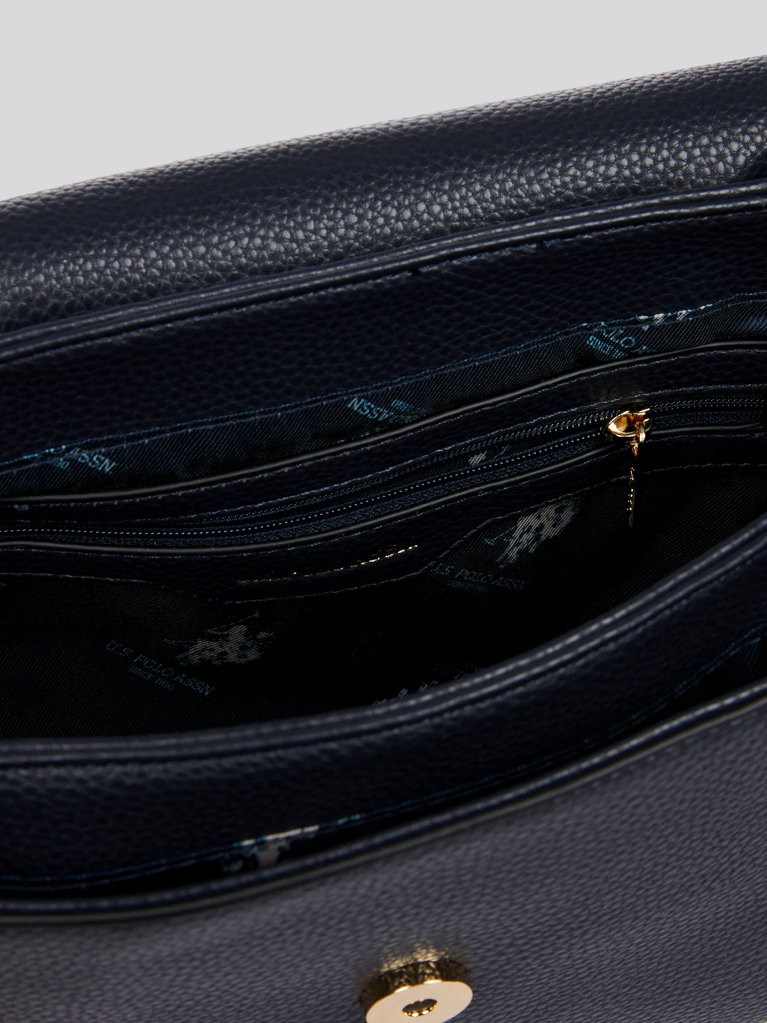 U.S. Polo Assn. Womens Stanford Flap Crossbody Bag in Navy - Image 7