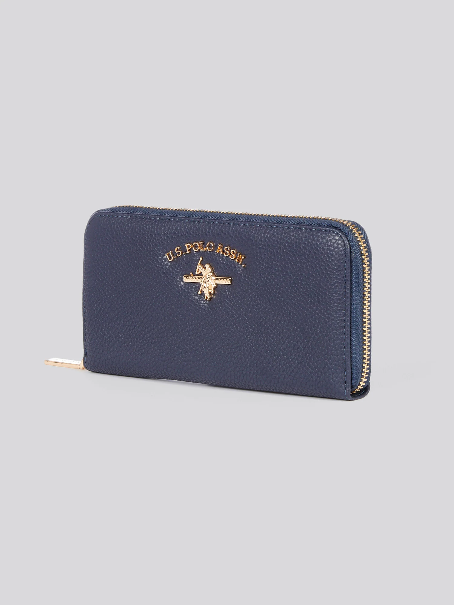 U.S. Polo Assn. Womens Stanford Large Zip Around Wallet in Navy - Image 3