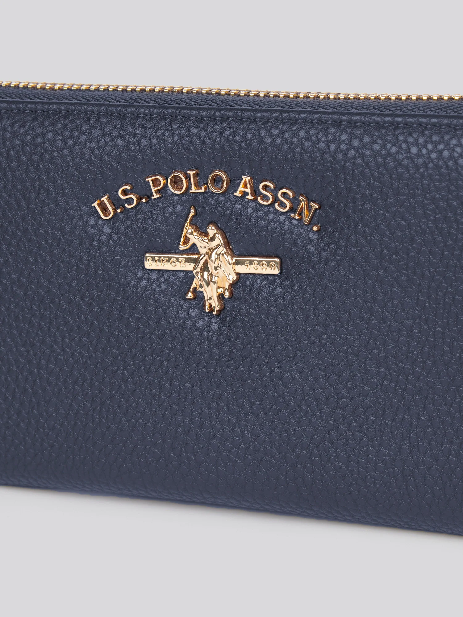 U.S. Polo Assn. Womens Stanford Large Zip Around Wallet in Navy - Image 5