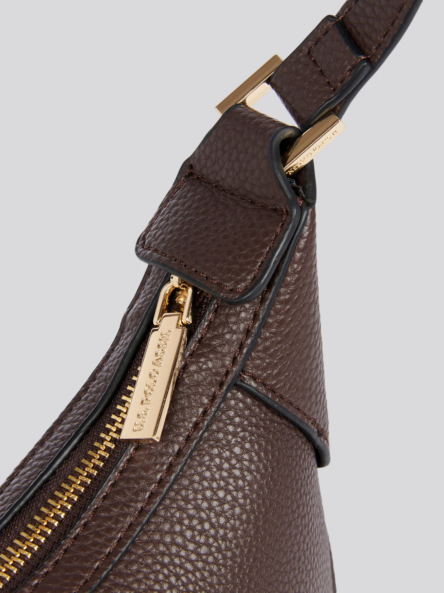 U.S. Polo Assn. Womens Stanford Small Hobo Bag in Dark Brown - Image 5