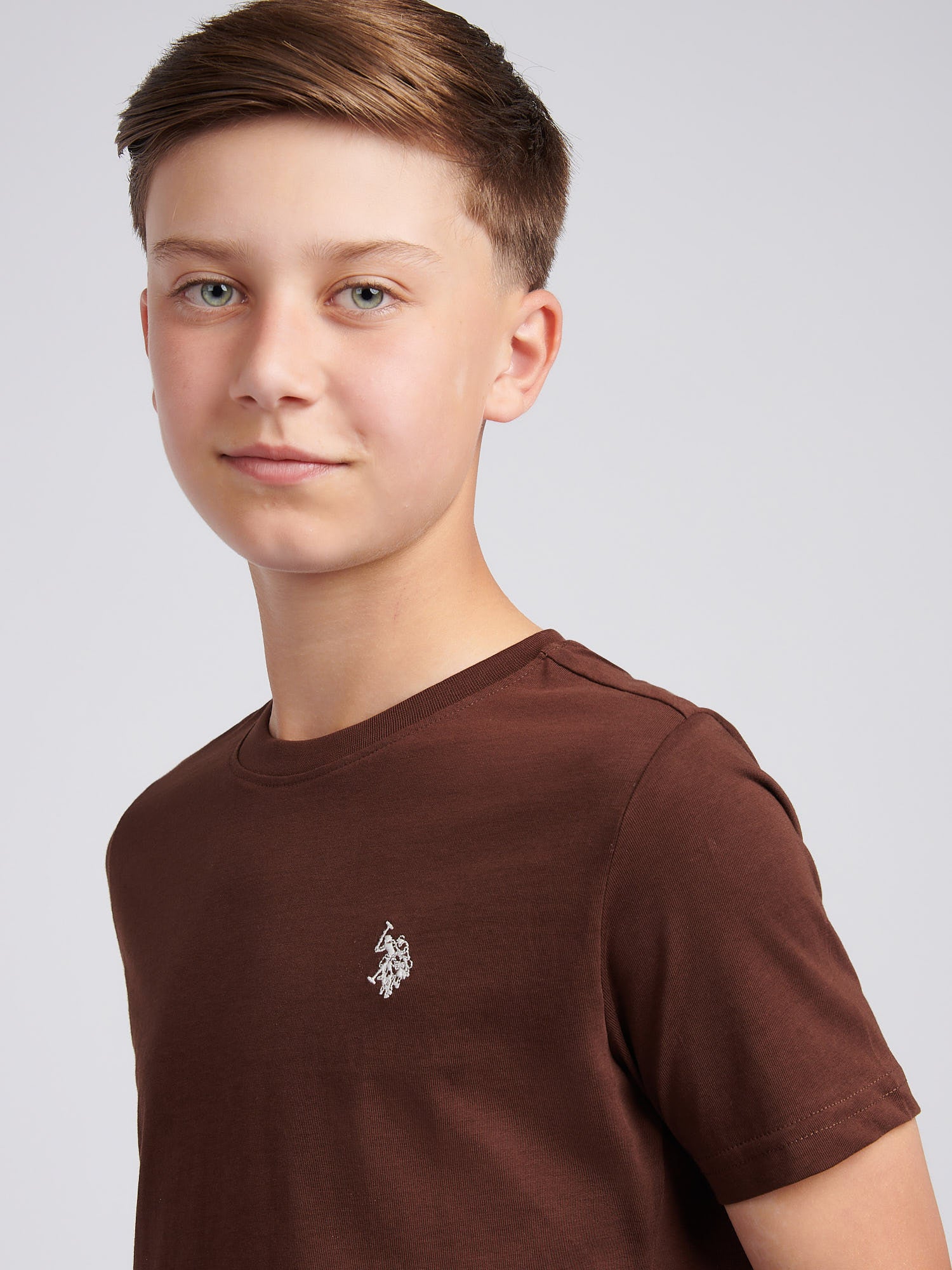 Boys USPA Back Graphic T-Shirt in Chocolate Martini - Image 2