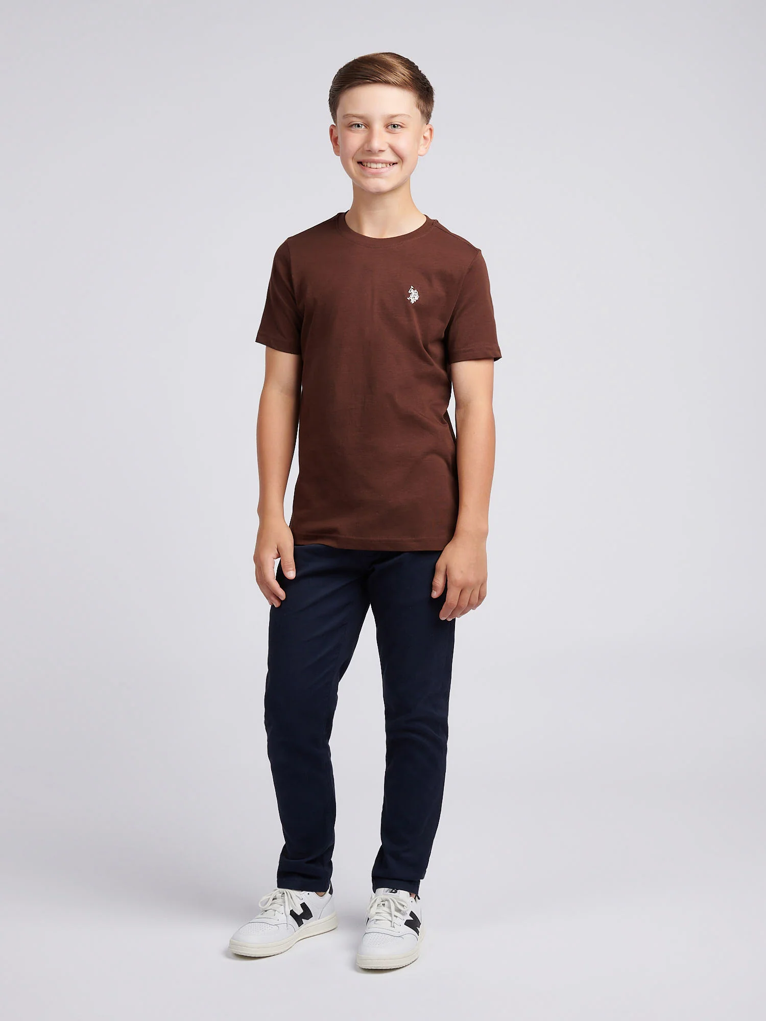 Boys USPA Back Graphic T-Shirt in Chocolate Martini - Image 3