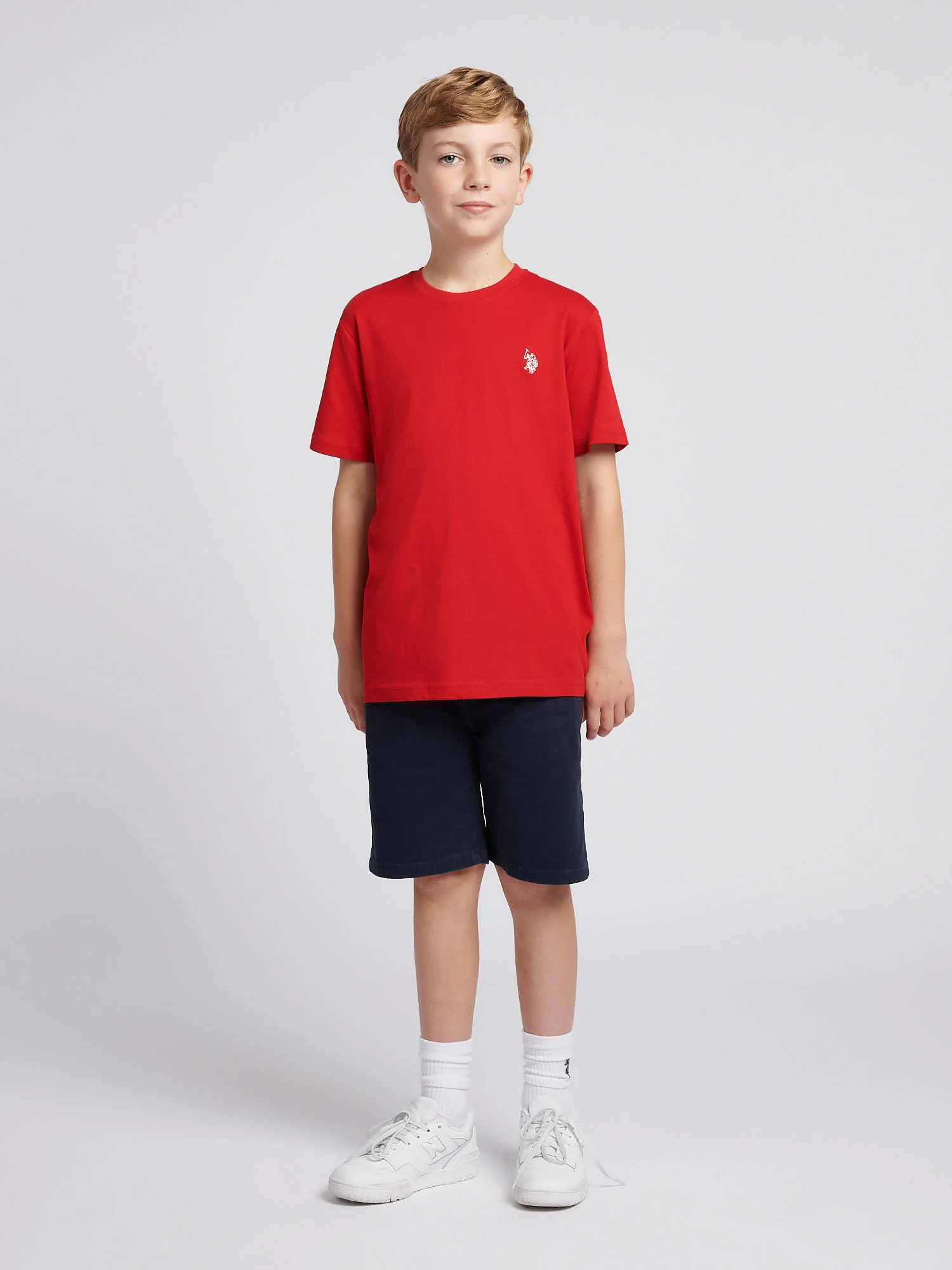 Boys USPA Back Graphic T-Shirt in Haute Red - Image 3