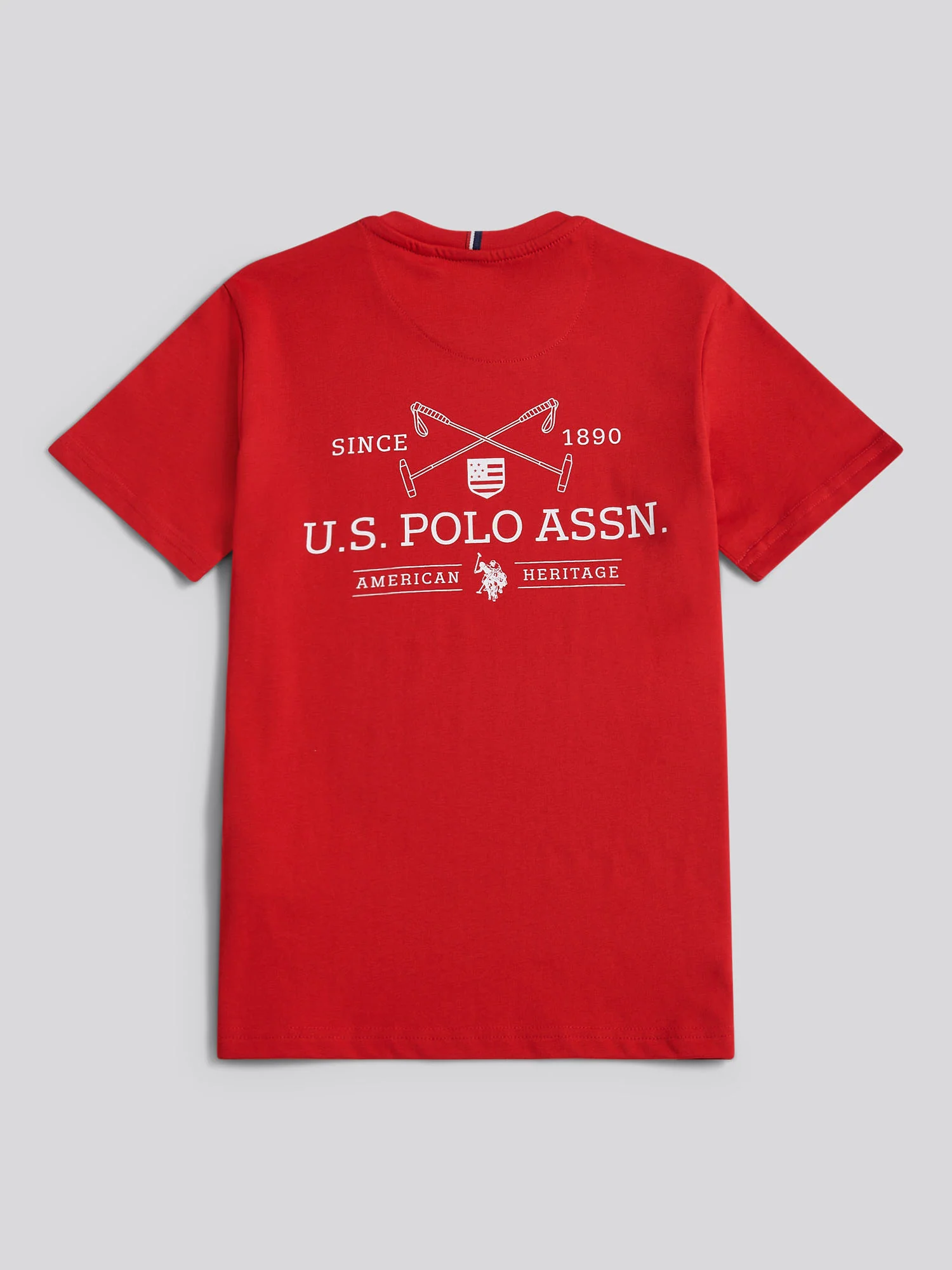 Boys USPA Back Graphic T-Shirt in Haute Red - Image 8