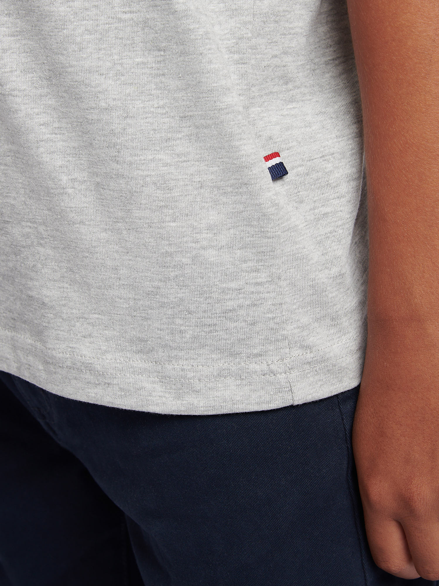 Boys USPA Back Graphic T-Shirt in Mid Grey Marl - Image 6