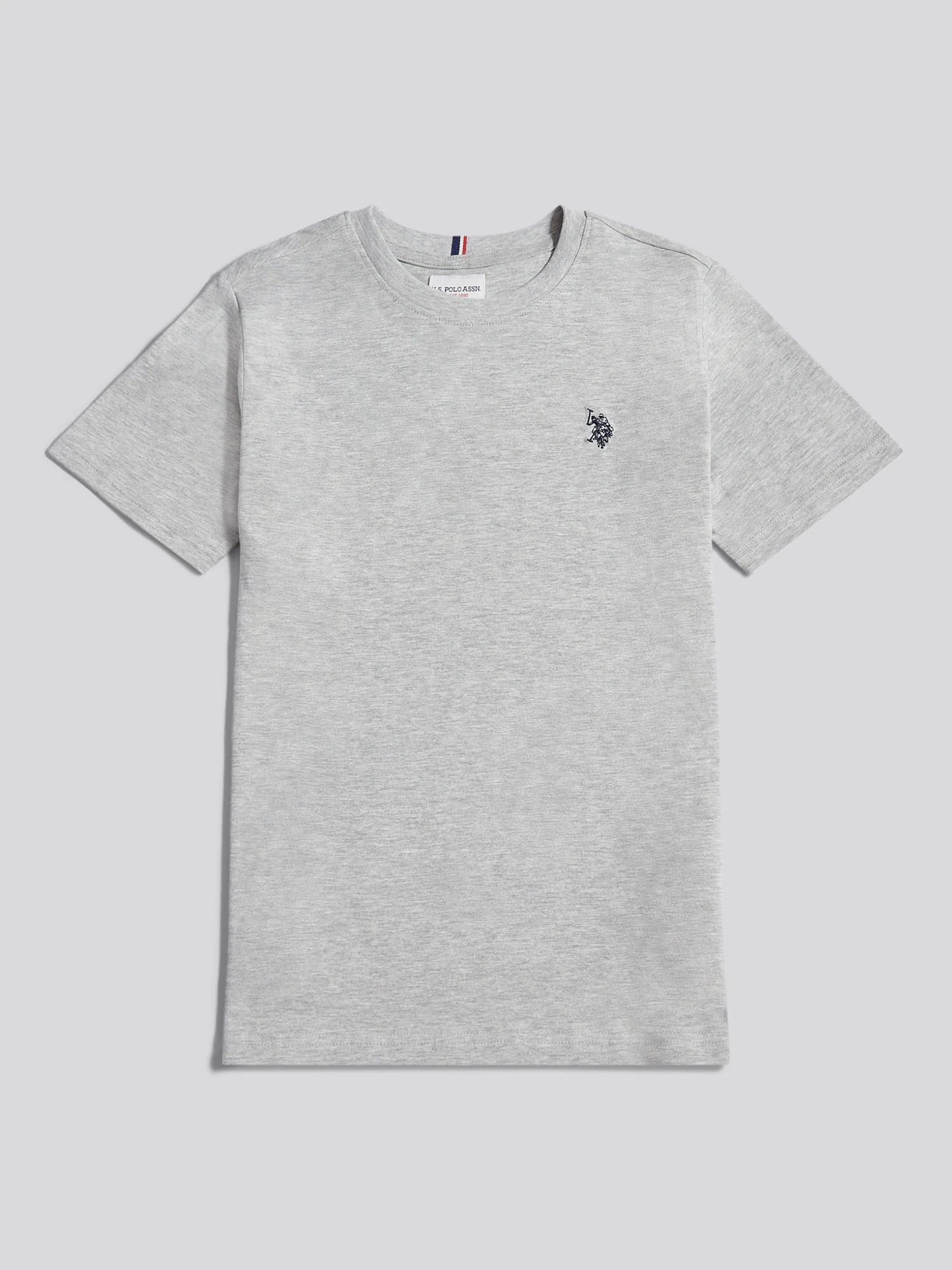 Boys USPA Back Graphic T-Shirt in Mid Grey Marl - Image 7
