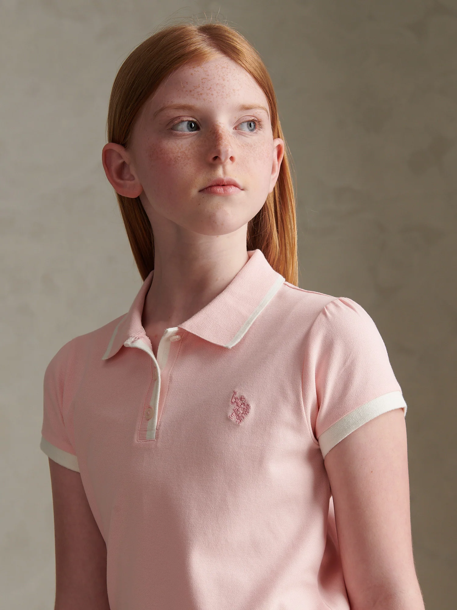 Girls Cap Sleeve Polo Dress Crystal Rose - Image 2