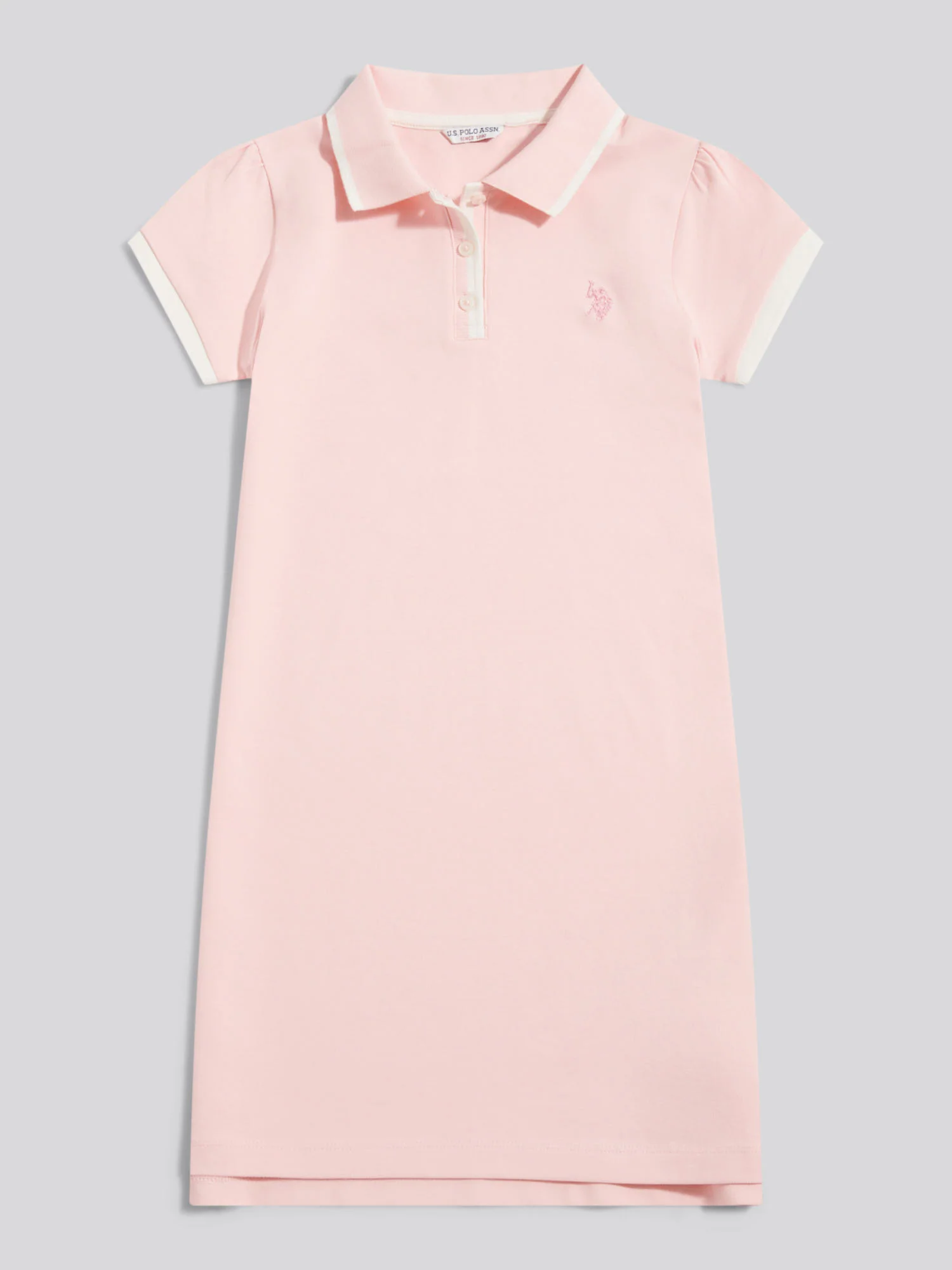 Girls Cap Sleeve Polo Dress Crystal Rose - Image 5