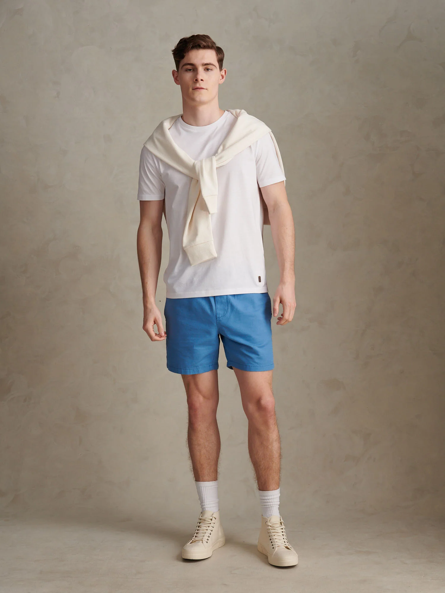 Mens Comfort Waist Classic Chino Shorts Riviera - Image 3