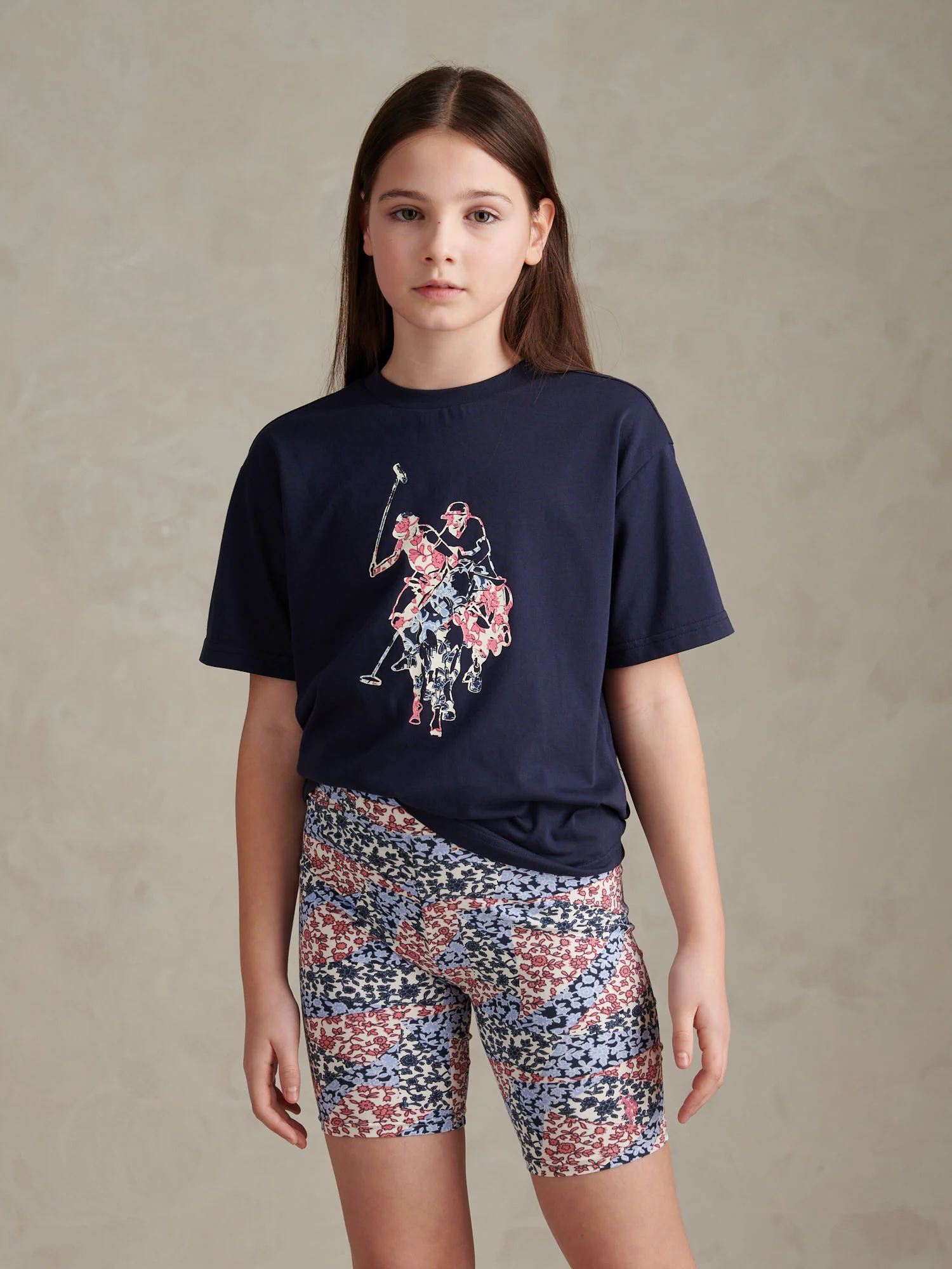 Girls Drop Hem T-Shirt & Cycling Short Set Bubblegum - Image 3