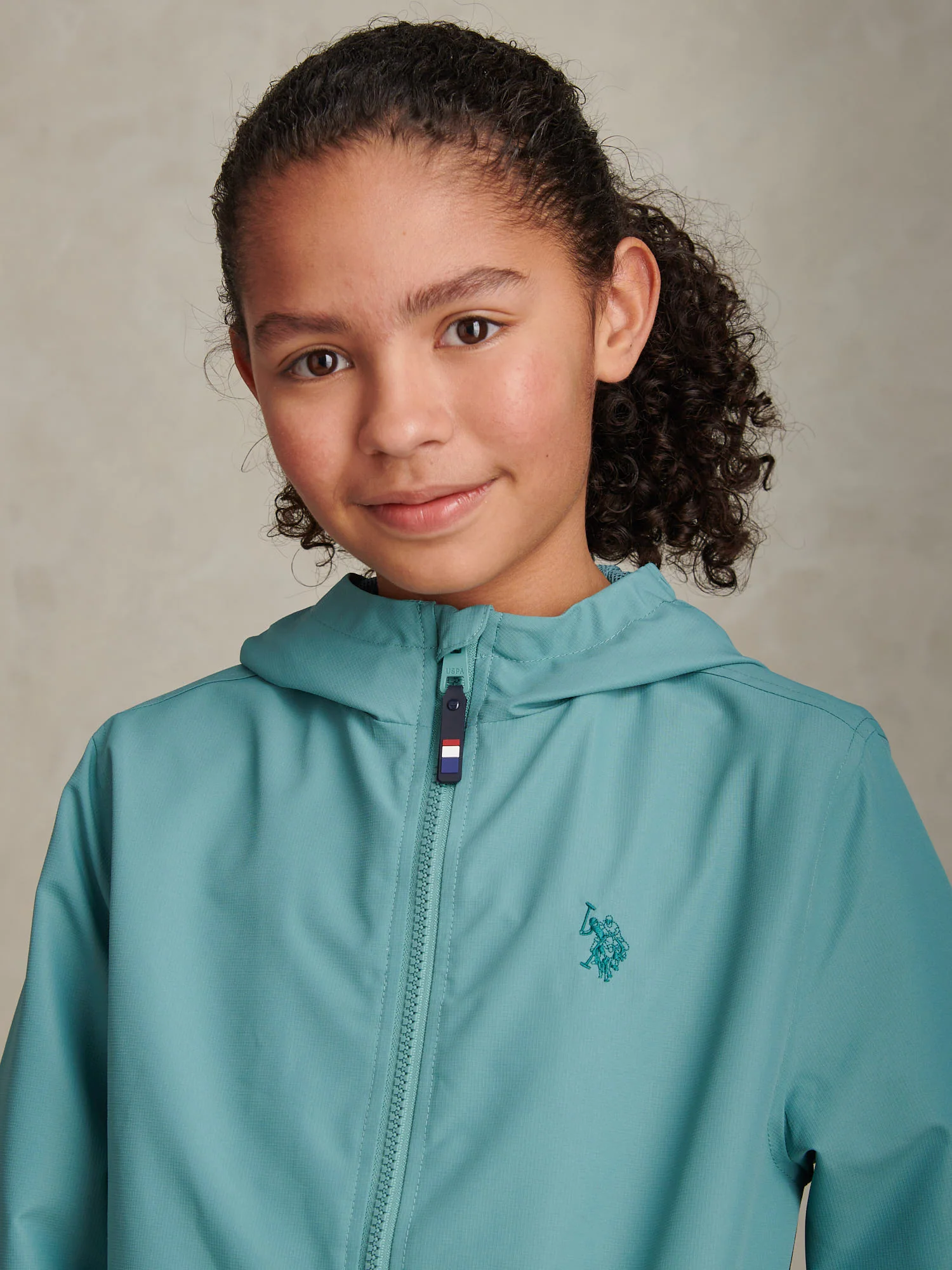 Boys Mesh Lined Hooded Windbreaker Arctic - Image 2